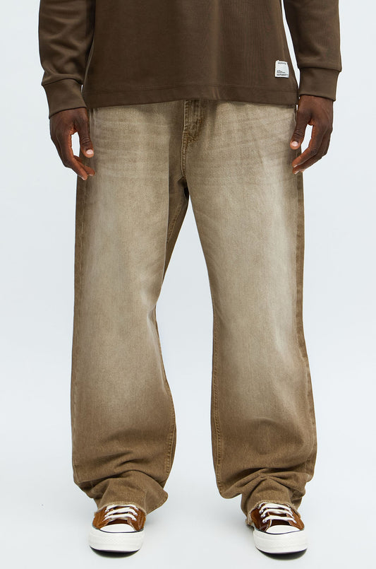 Relaxed Straight World Is Mine Jean - Brown