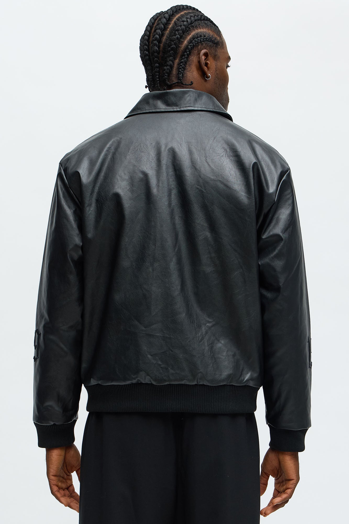 Relaxed Blessed Embroidered Coach Jacket - Black