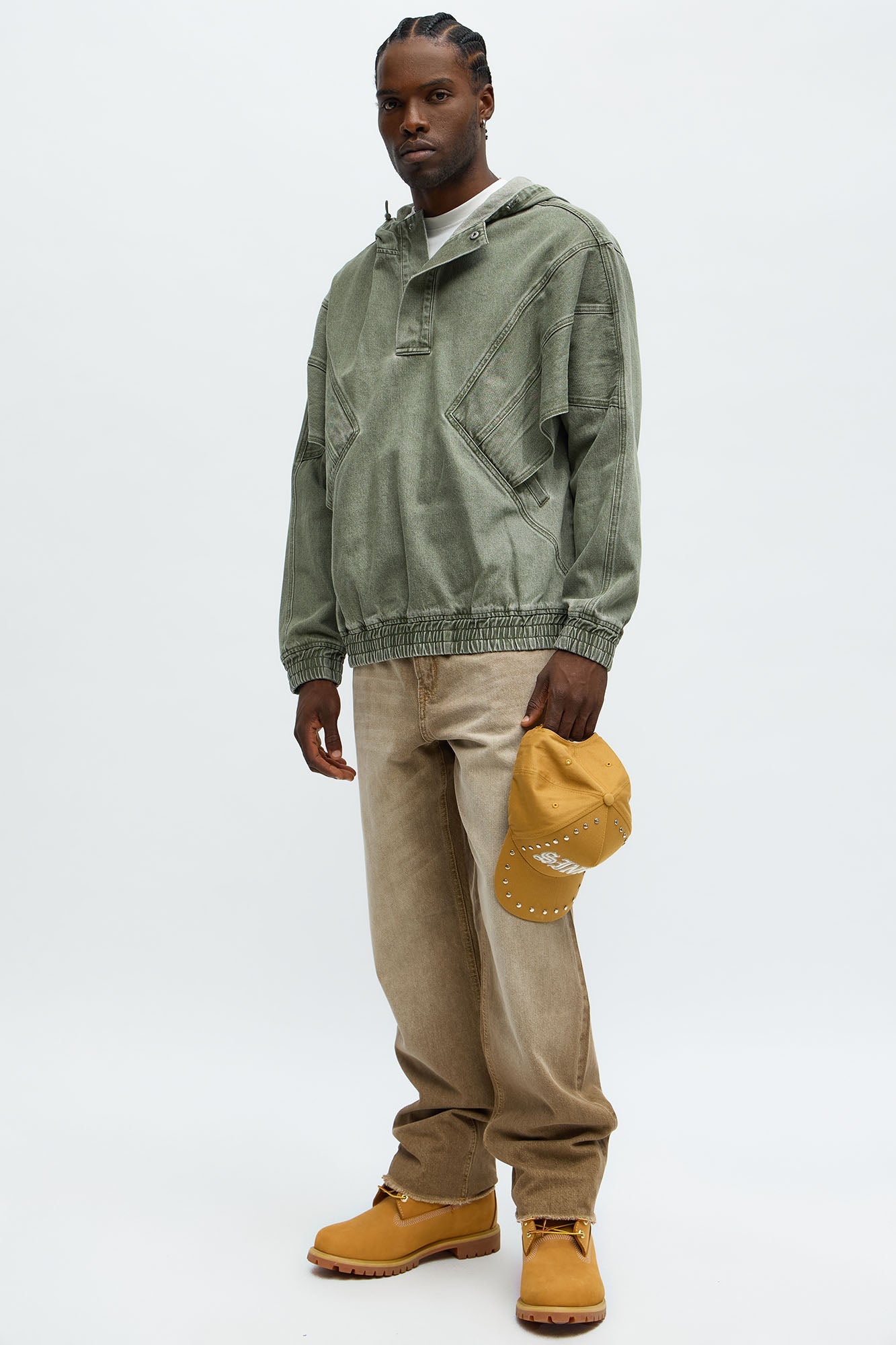 Relaxed Soho '96 Hooded Pullover Jacket - Olive