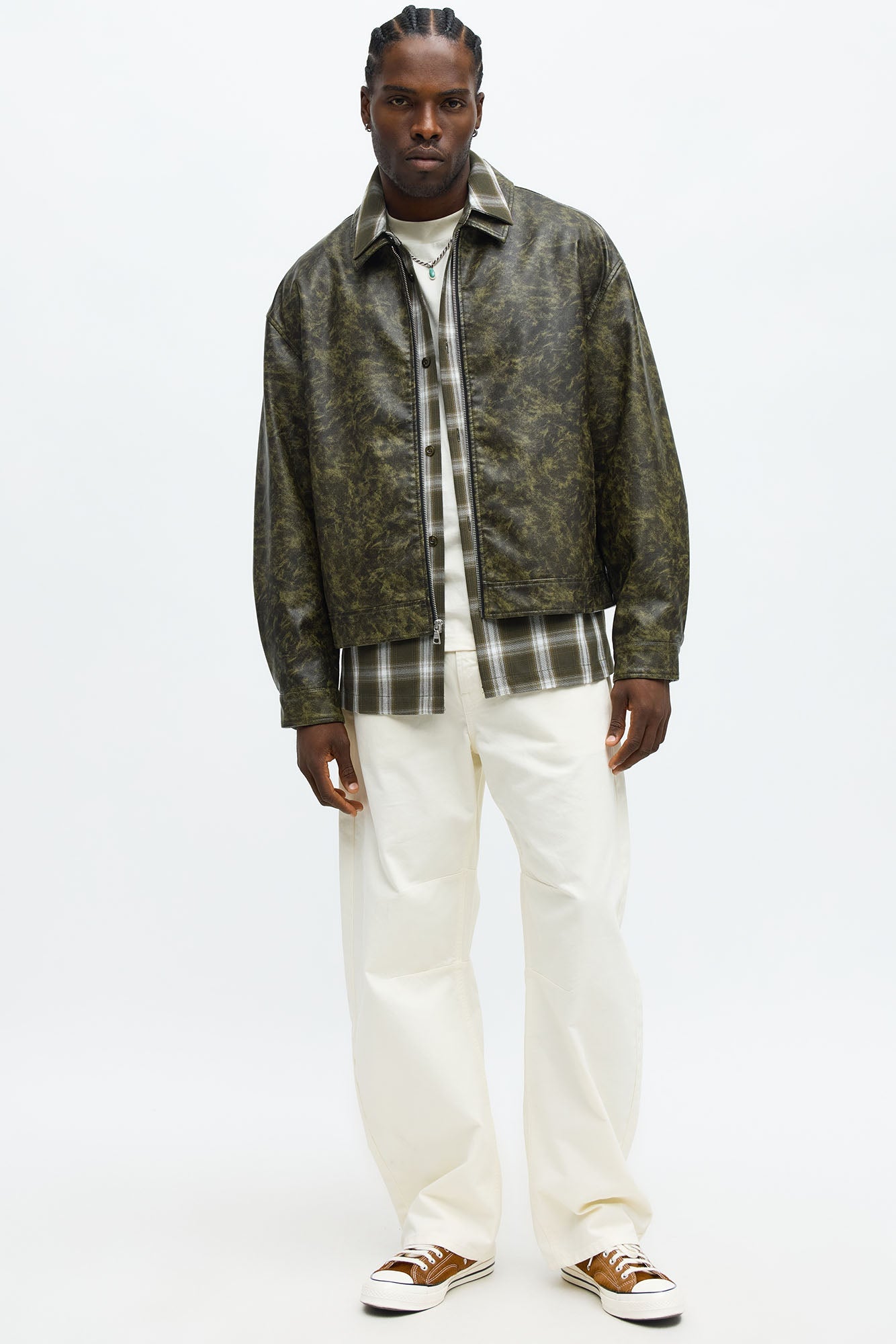 Cropped Sun Damage Work Jacket - Black/combo