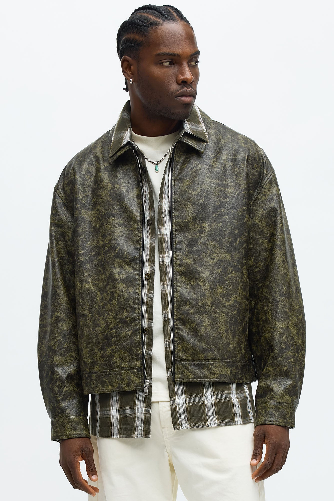 Cropped Sun Damage Work Jacket - Black/combo