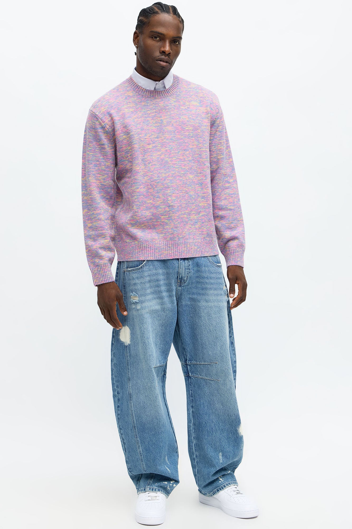 Blended Chapters Crewneck Sweater - Multi Color