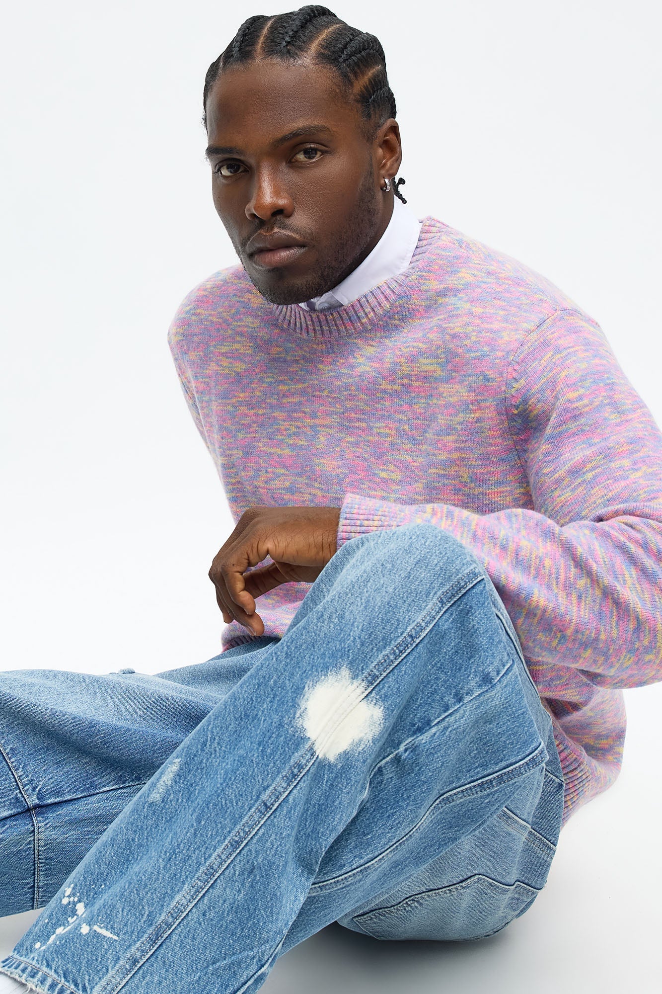 Blended Chapters Crewneck Sweater - Multi Color