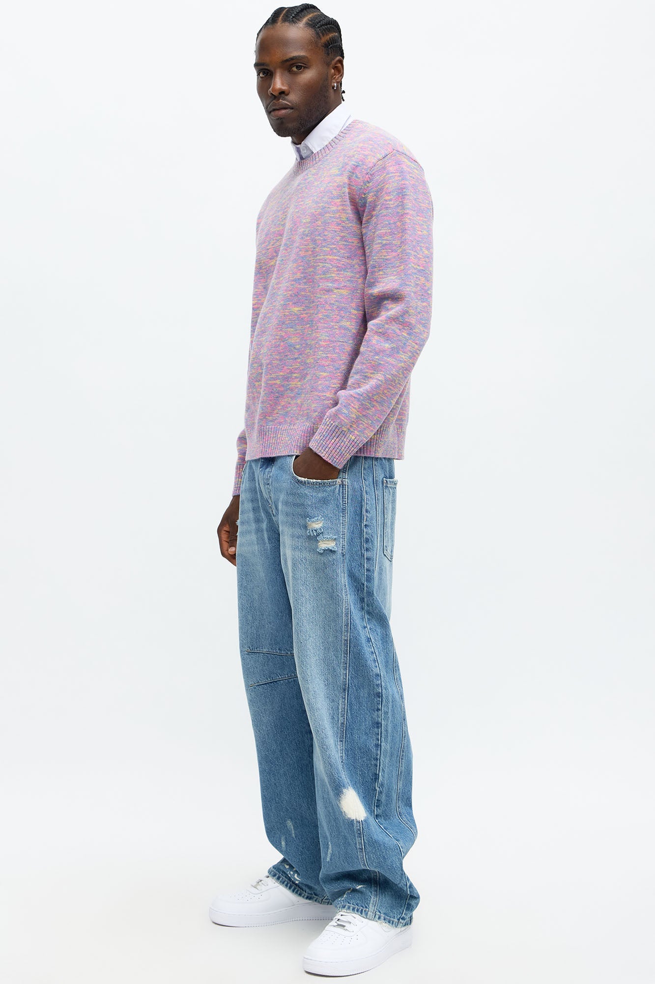 Barrel Get The Feeling Distressed Jeans - Medium Wash