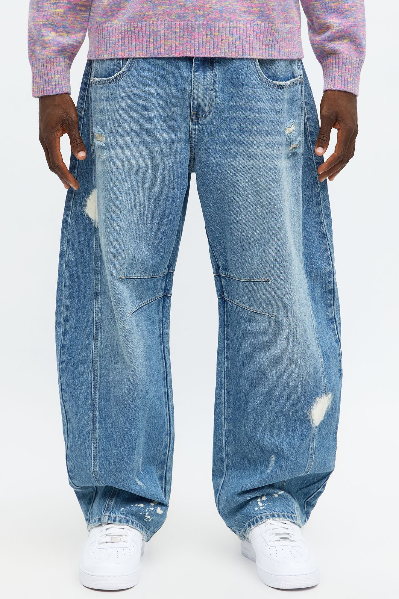 Barrel Get The Feeling Distressed Jeans - Medium Wash