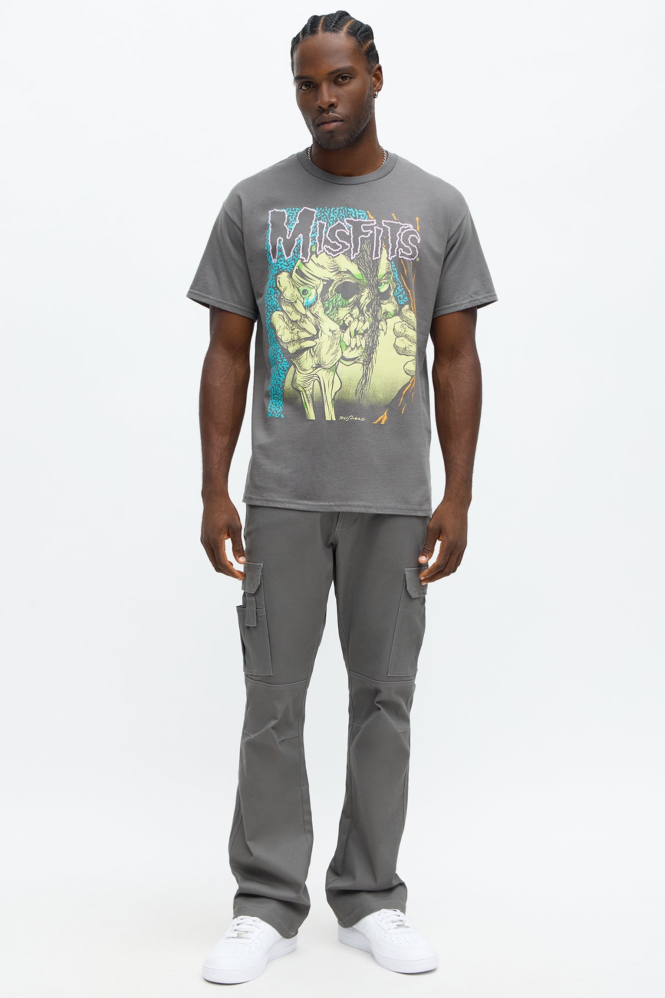 Misfits Skulls Short Sleeve Tee - Charcoal