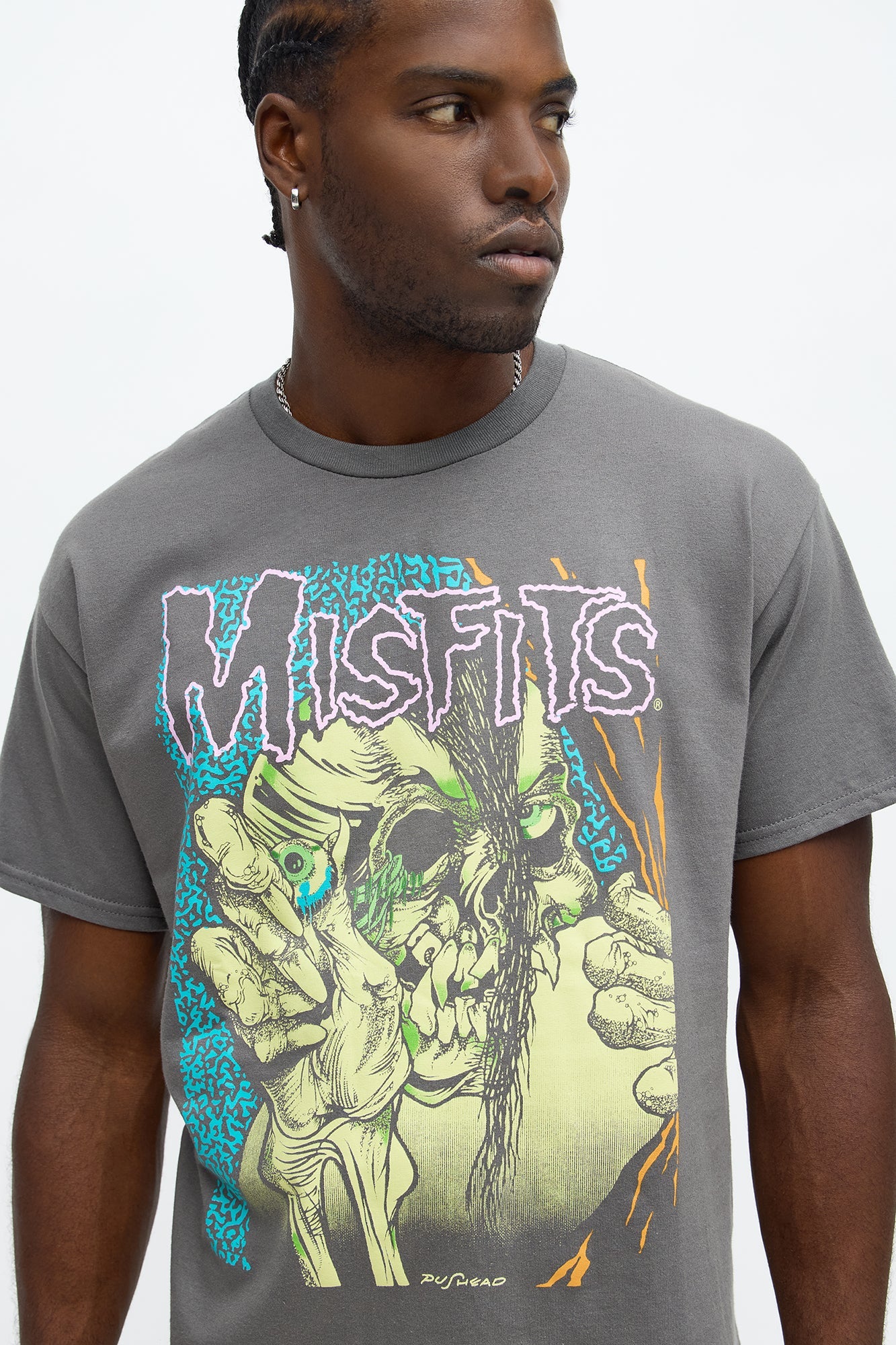 Misfits Skulls Short Sleeve Tee - Charcoal
