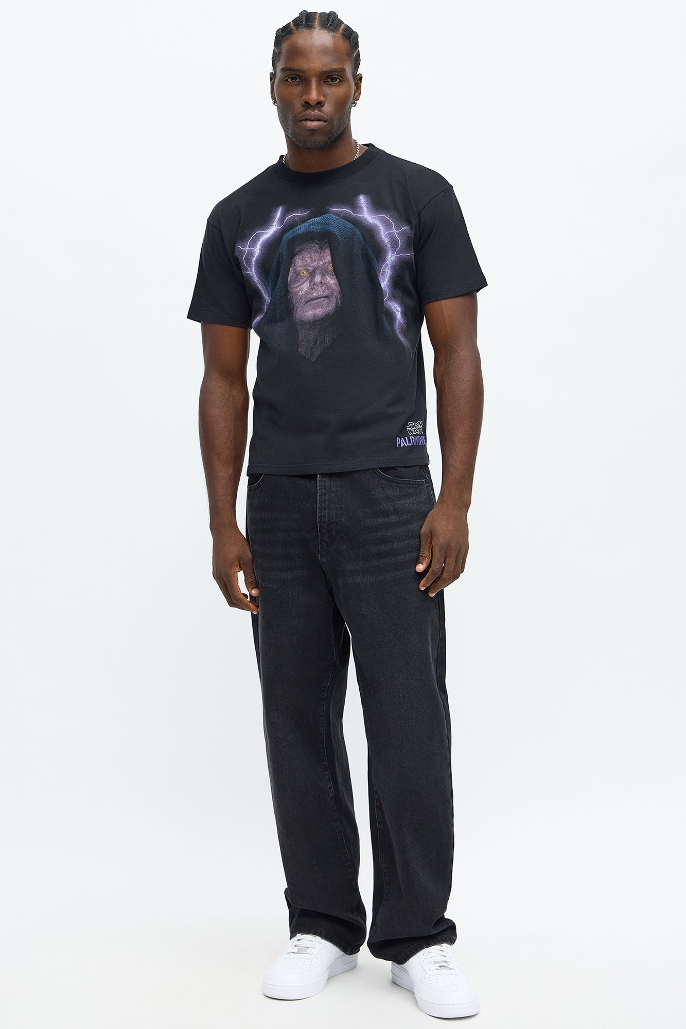 Star Wars All Hail Palpatine Boxy Short Sleeve Tee - Black
