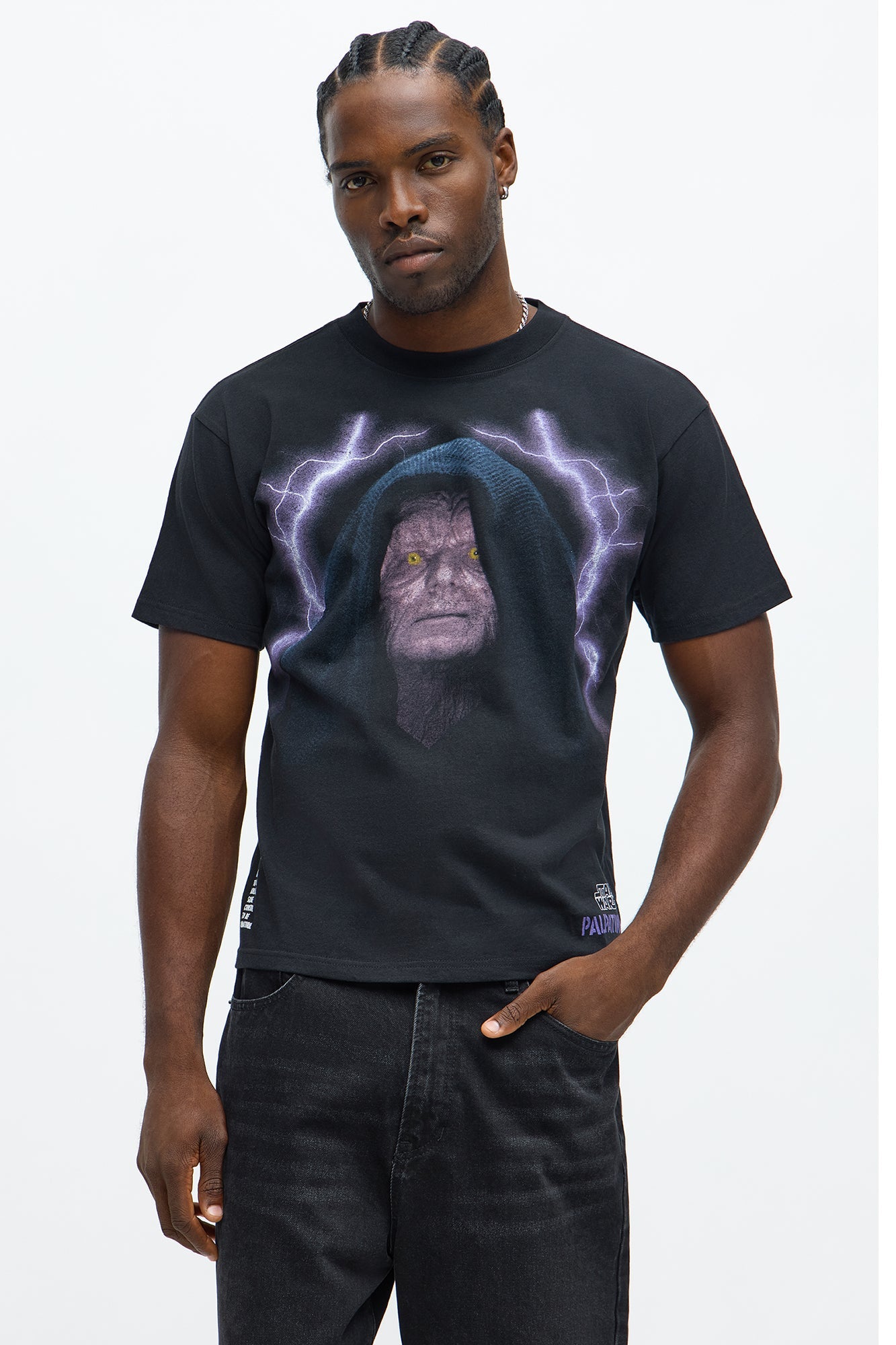 Star Wars All Hail Palpatine Boxy Short Sleeve Tee - Black