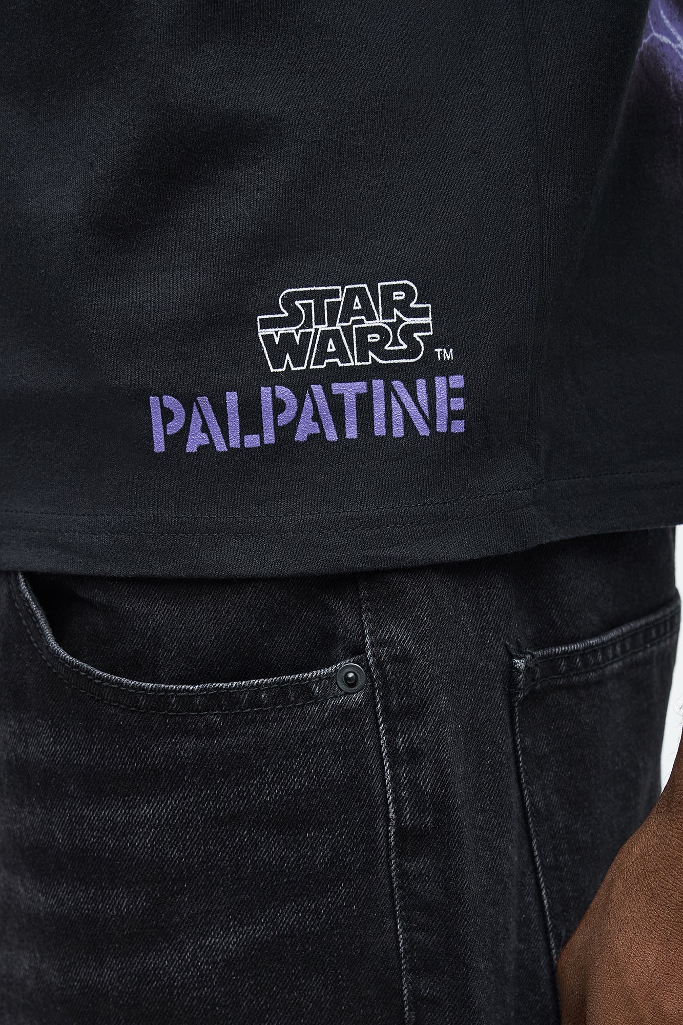 Star Wars All Hail Palpatine Boxy Short Sleeve Tee - Black