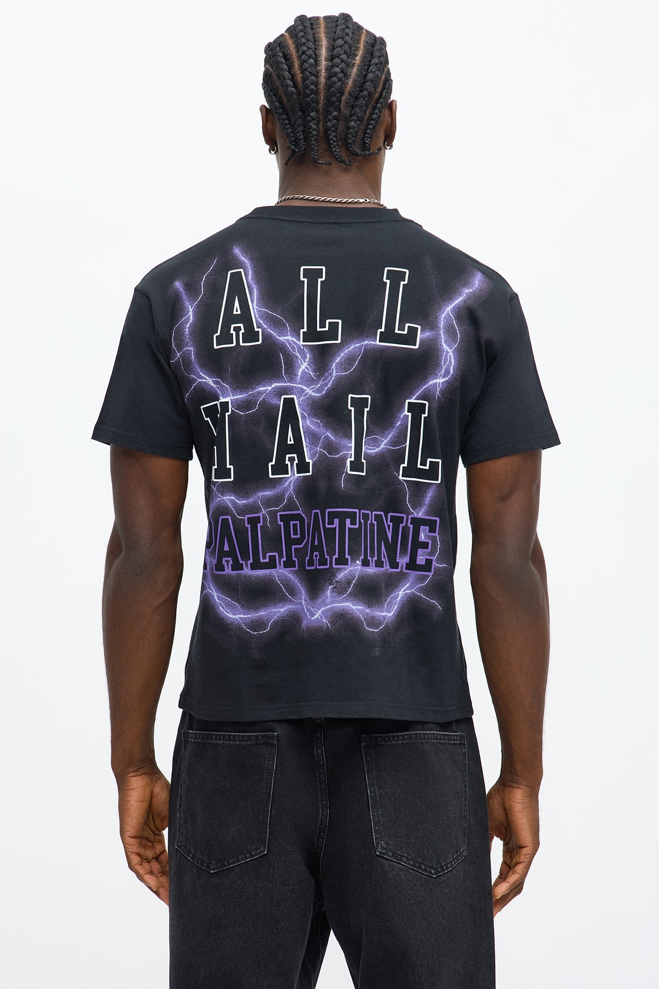 Star Wars All Hail Palpatine Boxy Short Sleeve Tee - Black