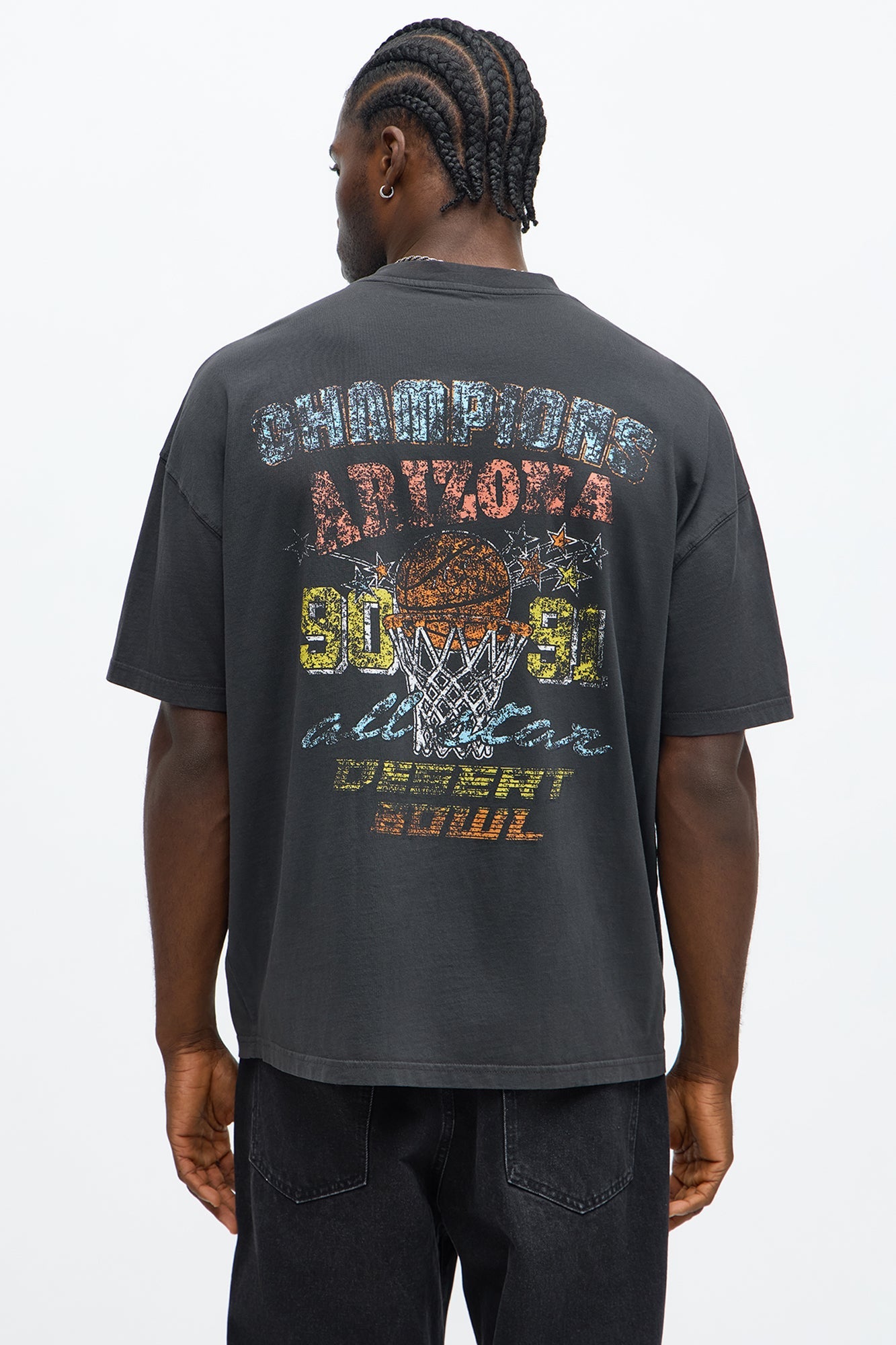 Champions Arizona Desert Bowl Oversized Short Sleeve Tee - Black Wash