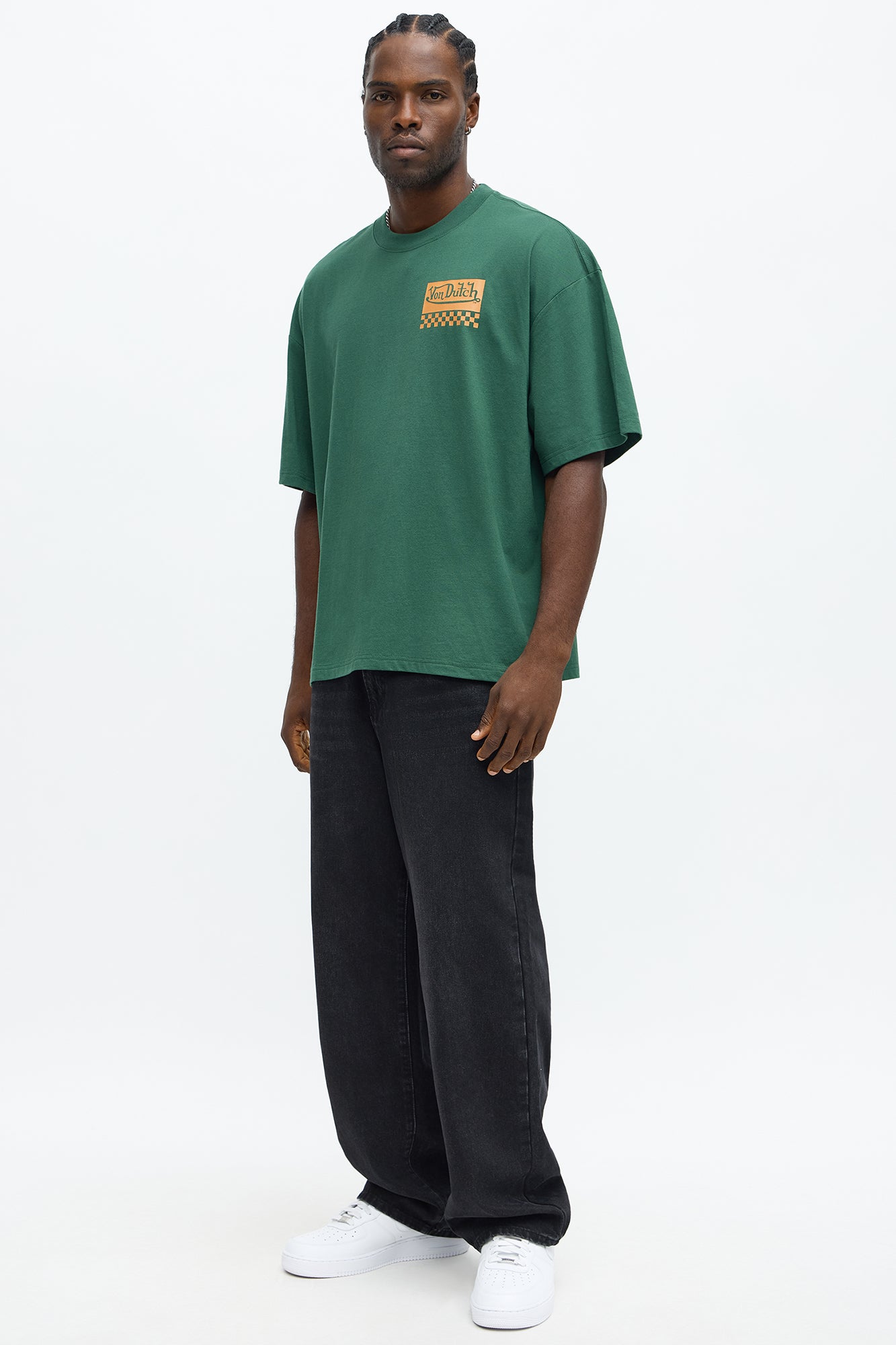 Oversized Von Dutch Motor Works Tee - Green