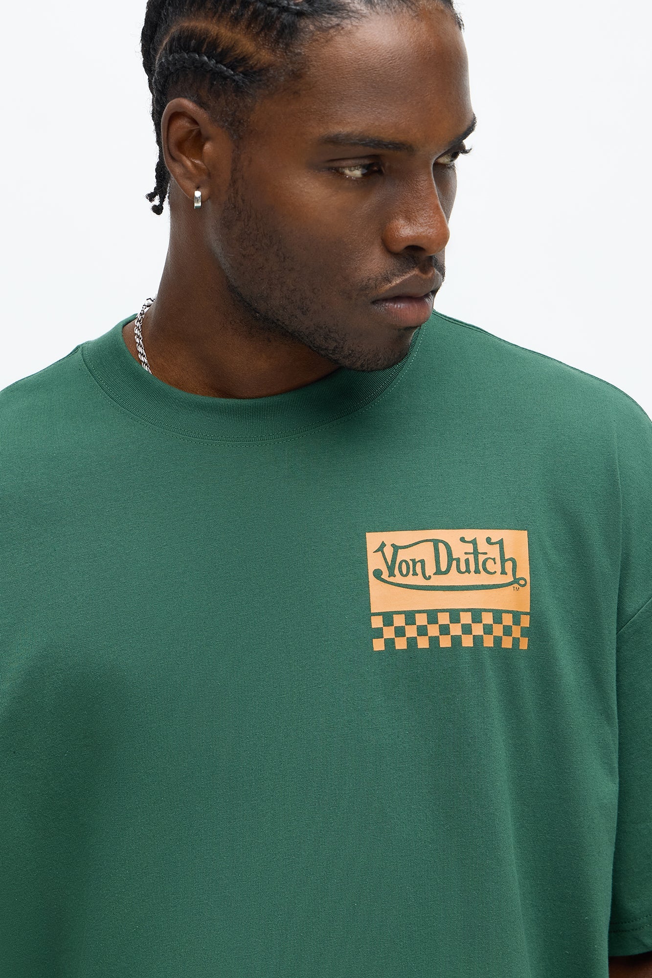 Oversized Von Dutch Motor Works Tee - Green