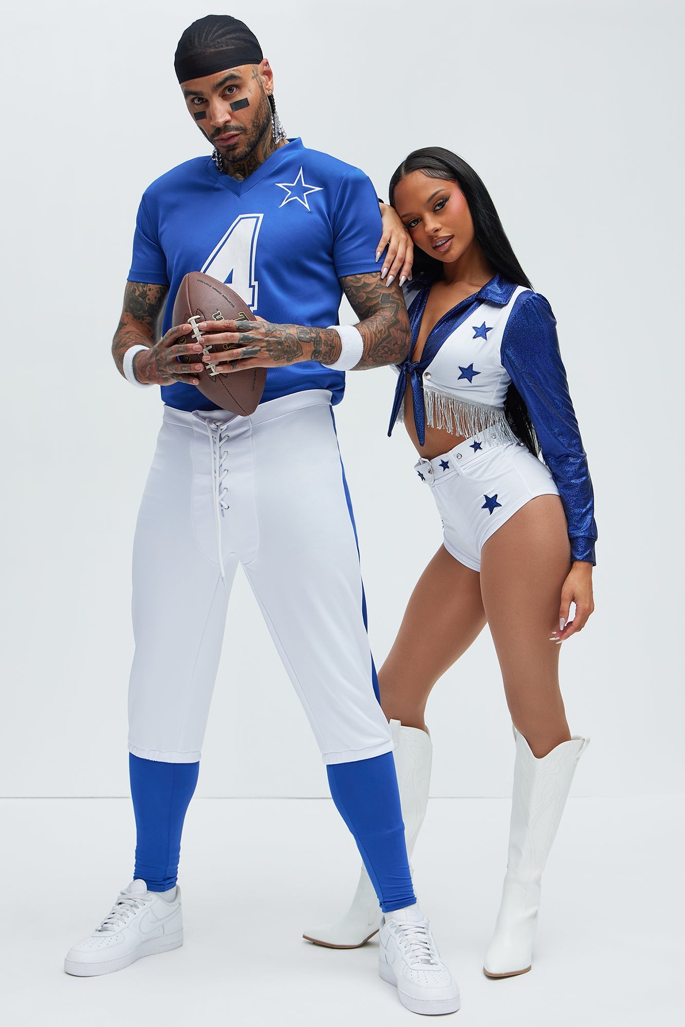 Star Football Player Costume - Blue
