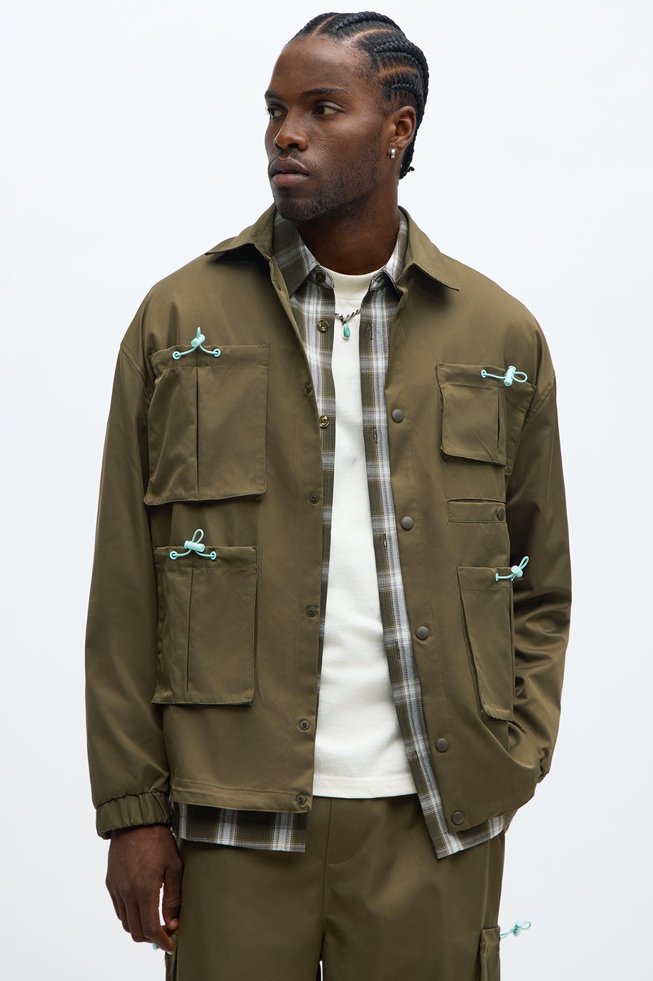 Relaxed Viktor Utility Jacket - Olive