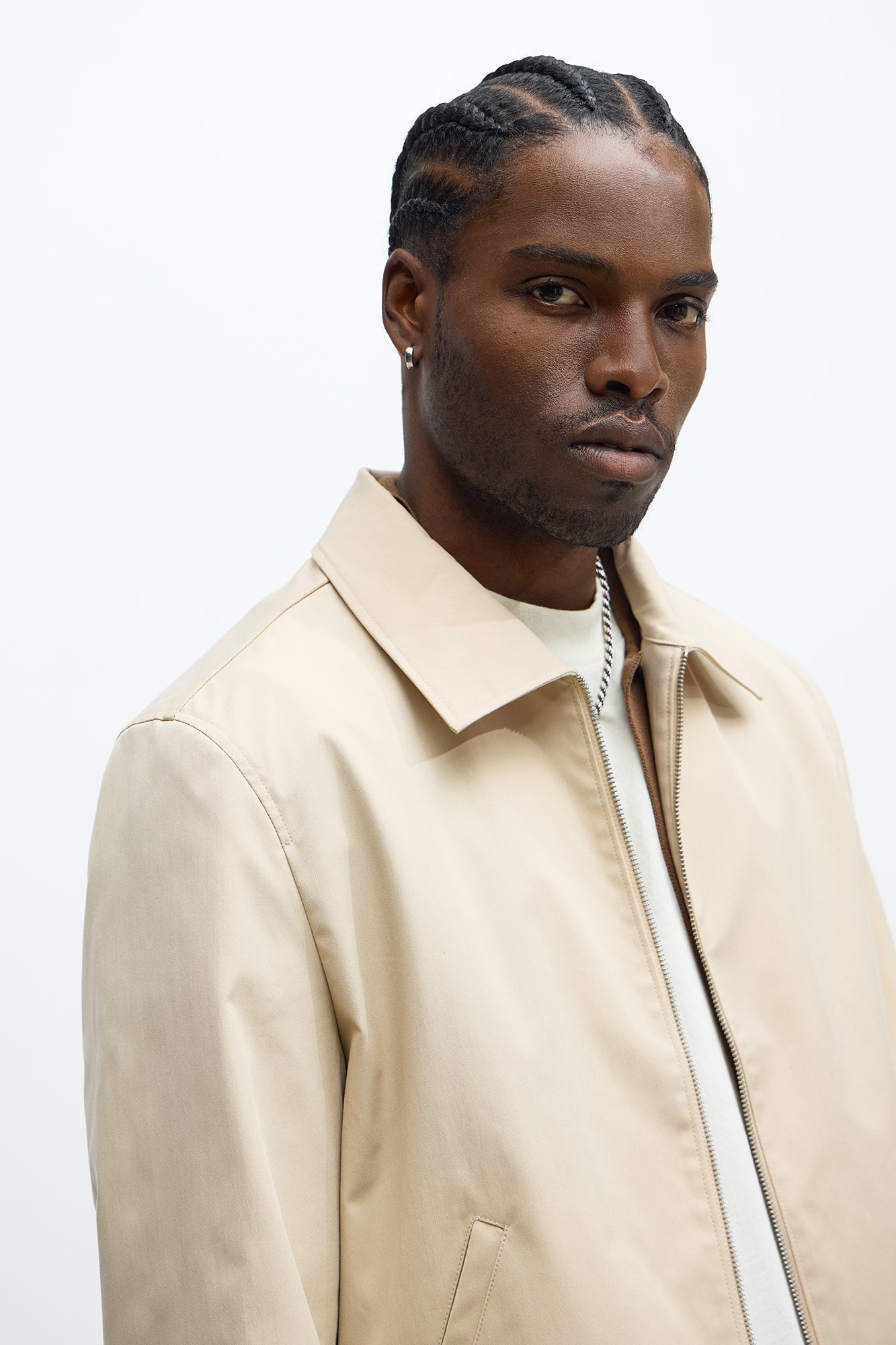 Cropped Dustin Work Jacket - Tan