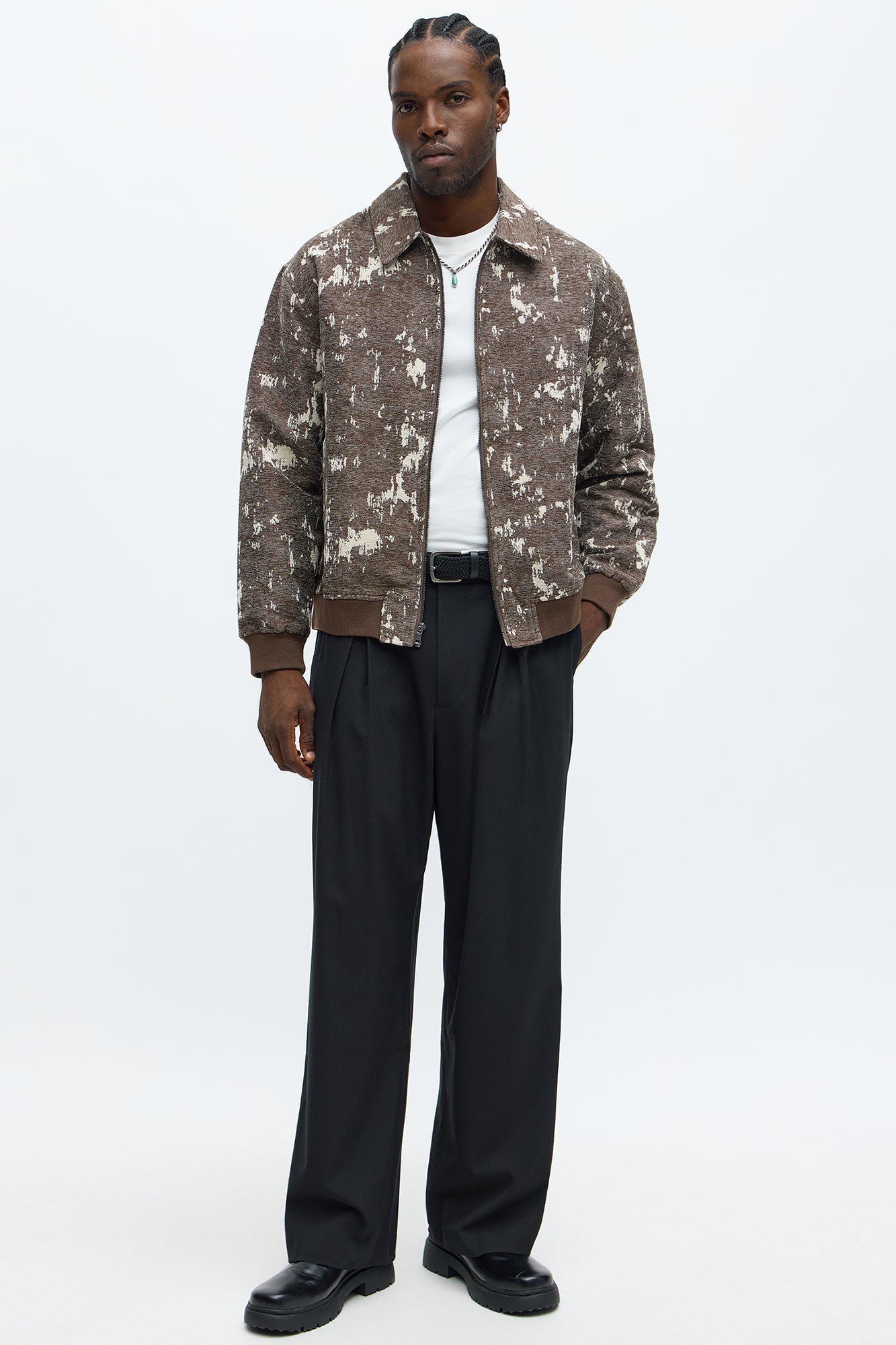 In Motion Tapestry Zip Jacket - Brown/combo