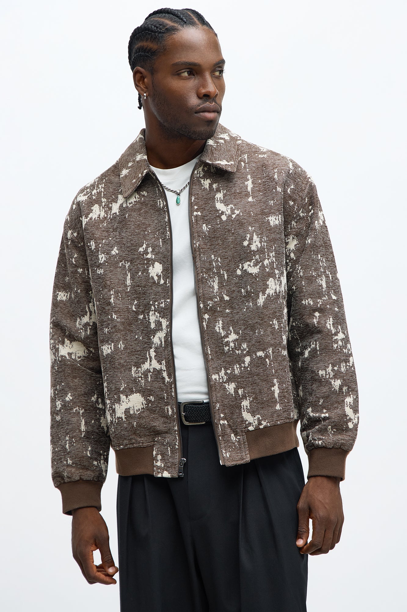 In Motion Tapestry Zip Jacket - Brown/combo