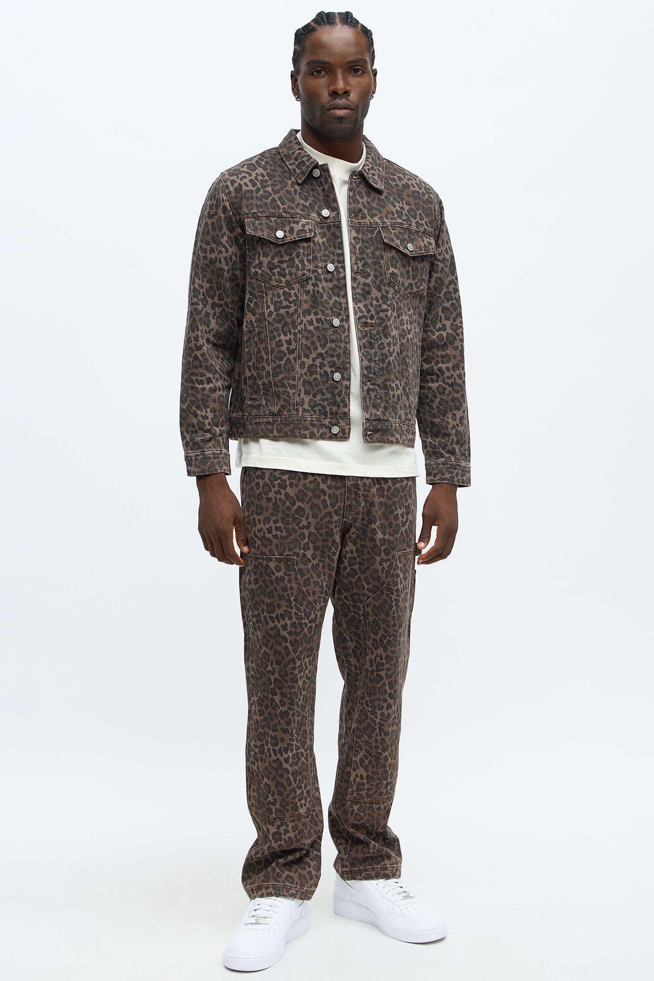 Straight We Wildin Leopard Pants - Brown