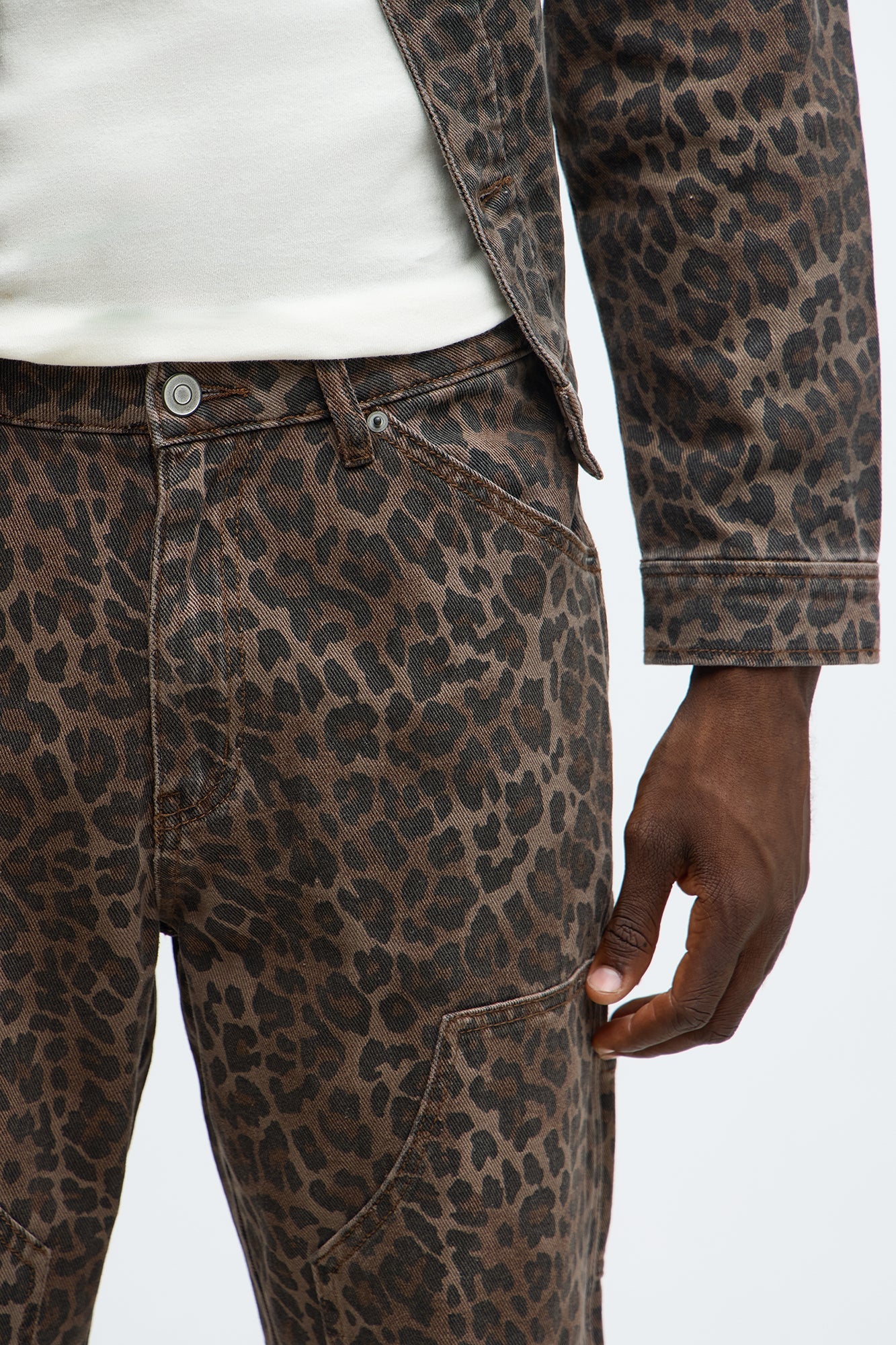 Straight We Wildin Leopard Pants - Brown