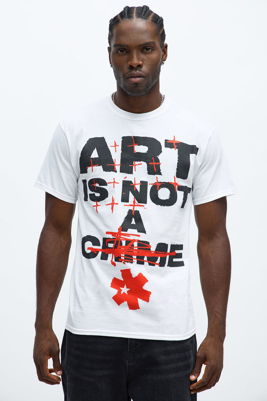 Not A Crime Short Sleeve Tee - White