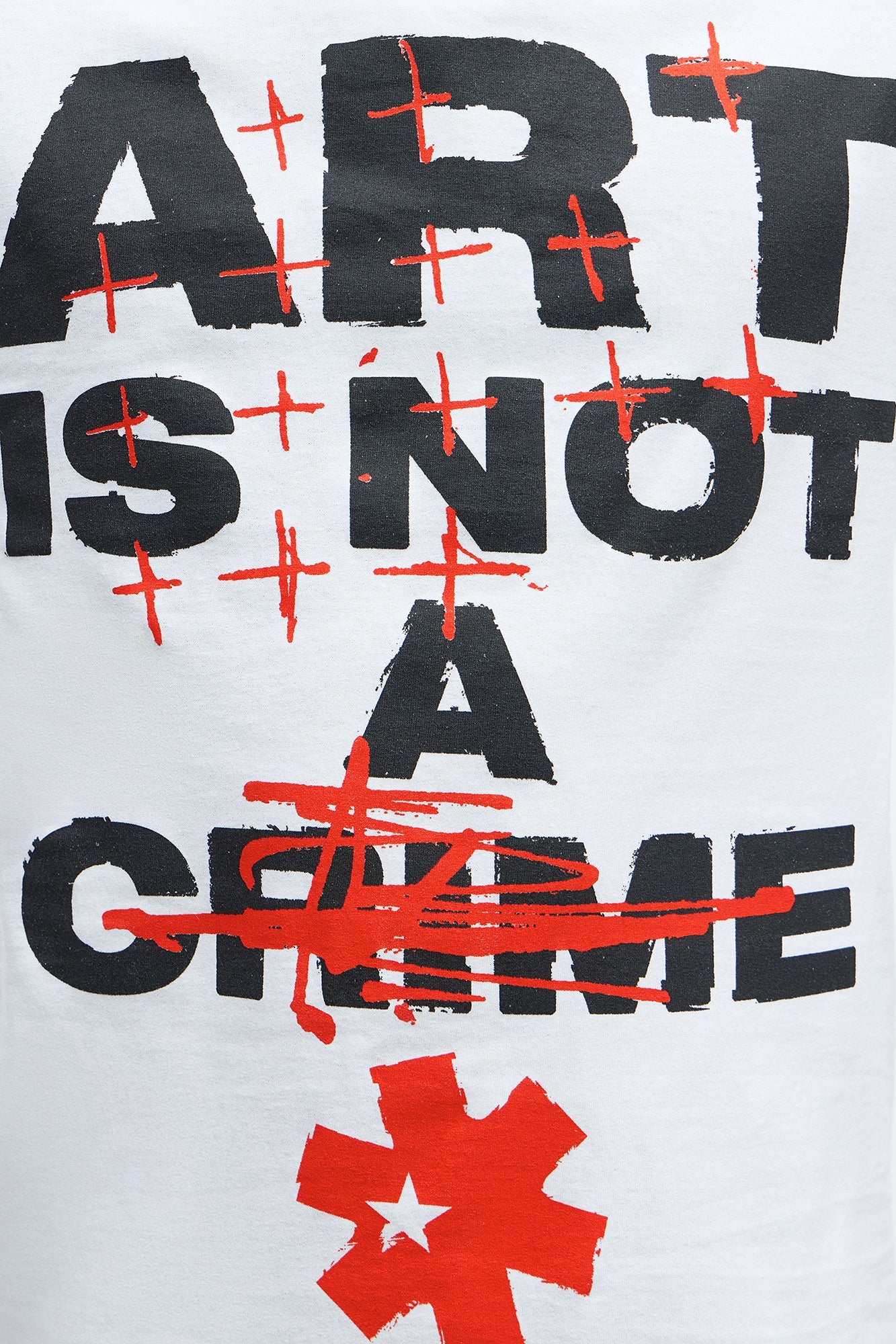 Not A Crime Short Sleeve Tee - White