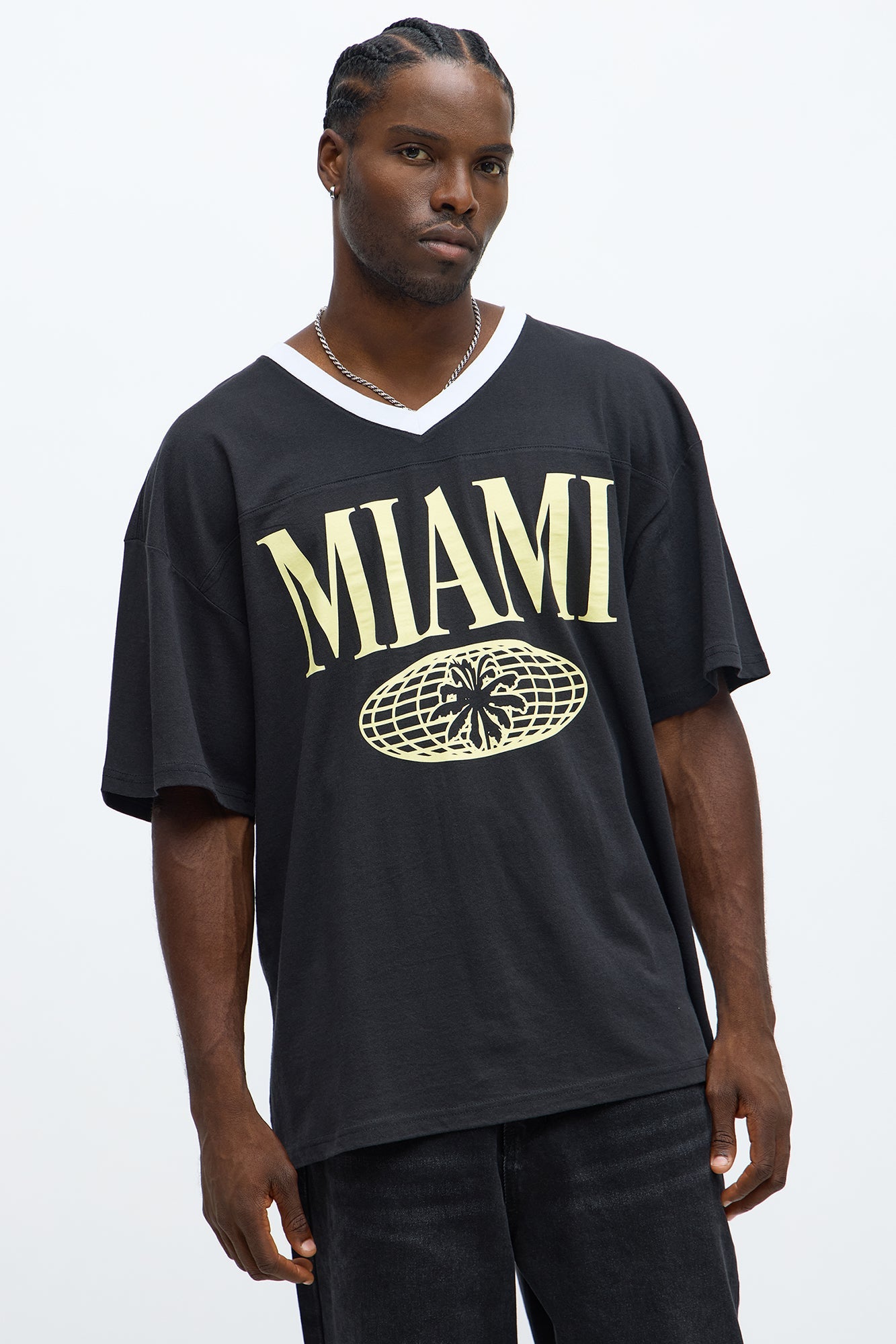 Miami Worldwide Jersey Tee - Black