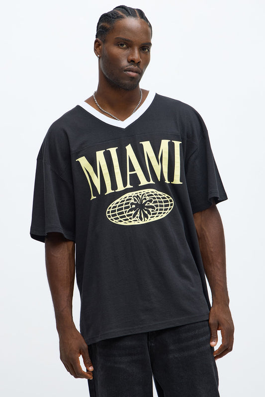 Miami Worldwide Jersey Tee - Black