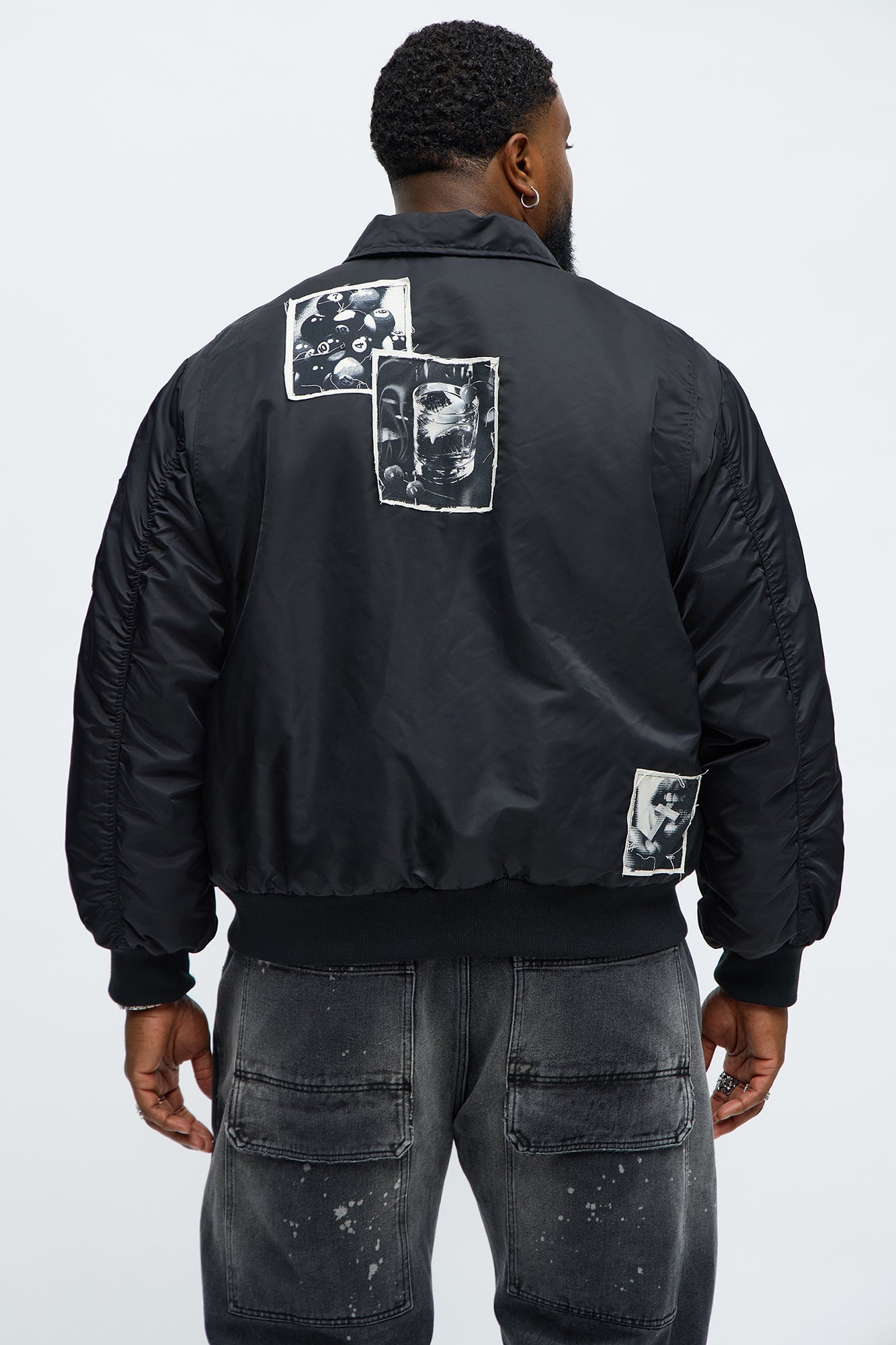 Patch Utility Zip Bomber Jacket - Black