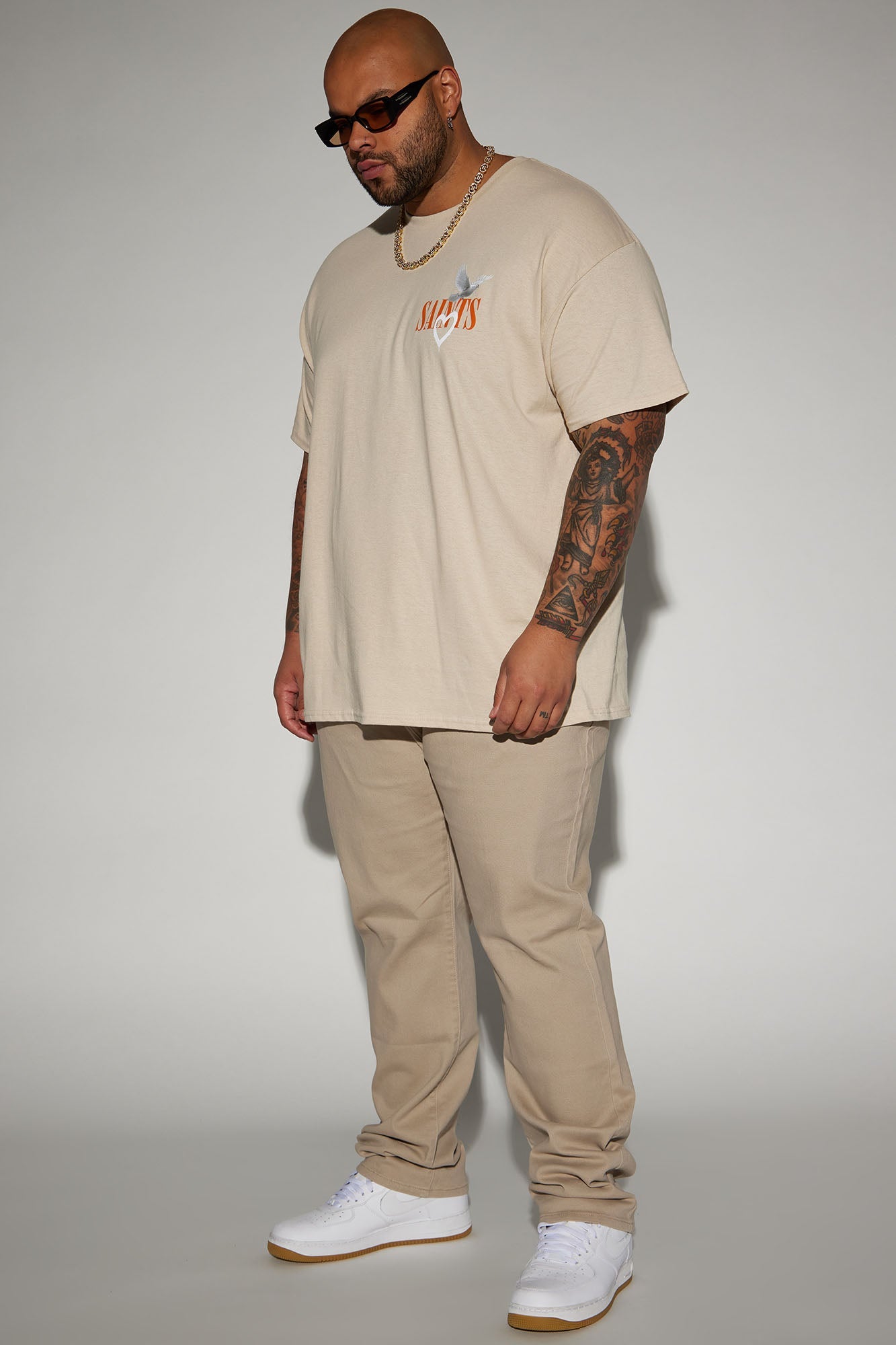 Mike Straight Taper Jeans - Khaki