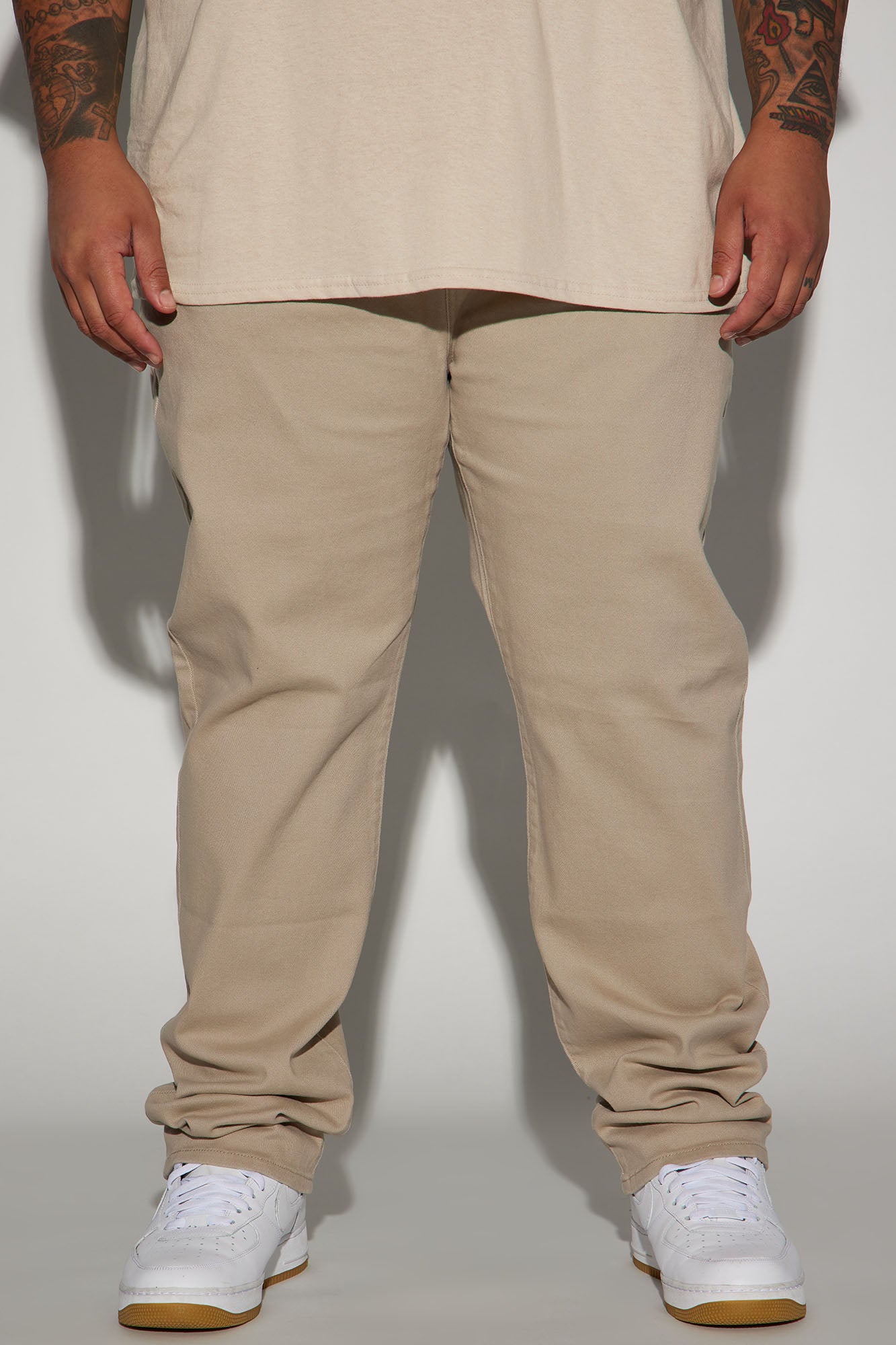 Mike Straight Taper Jeans - Khaki