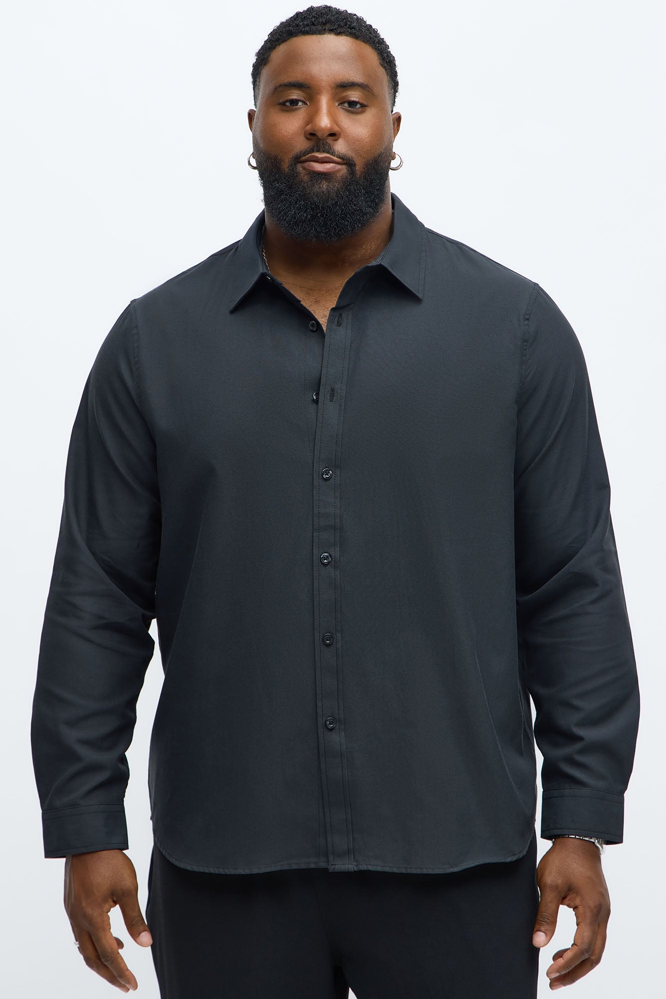 Oxford Long Sleeve Shirt - Black