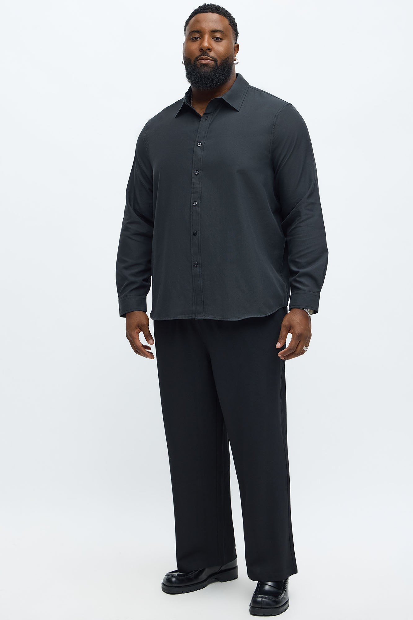 Oxford Long Sleeve Shirt - Black