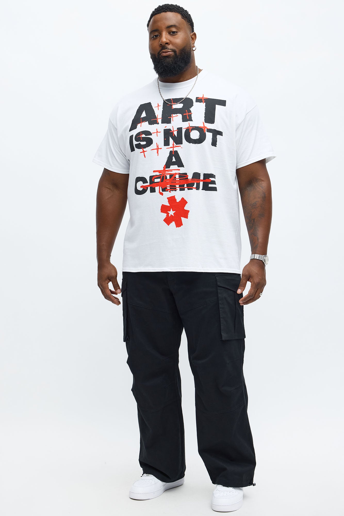 Not A Crime Short Sleeve Tee - White