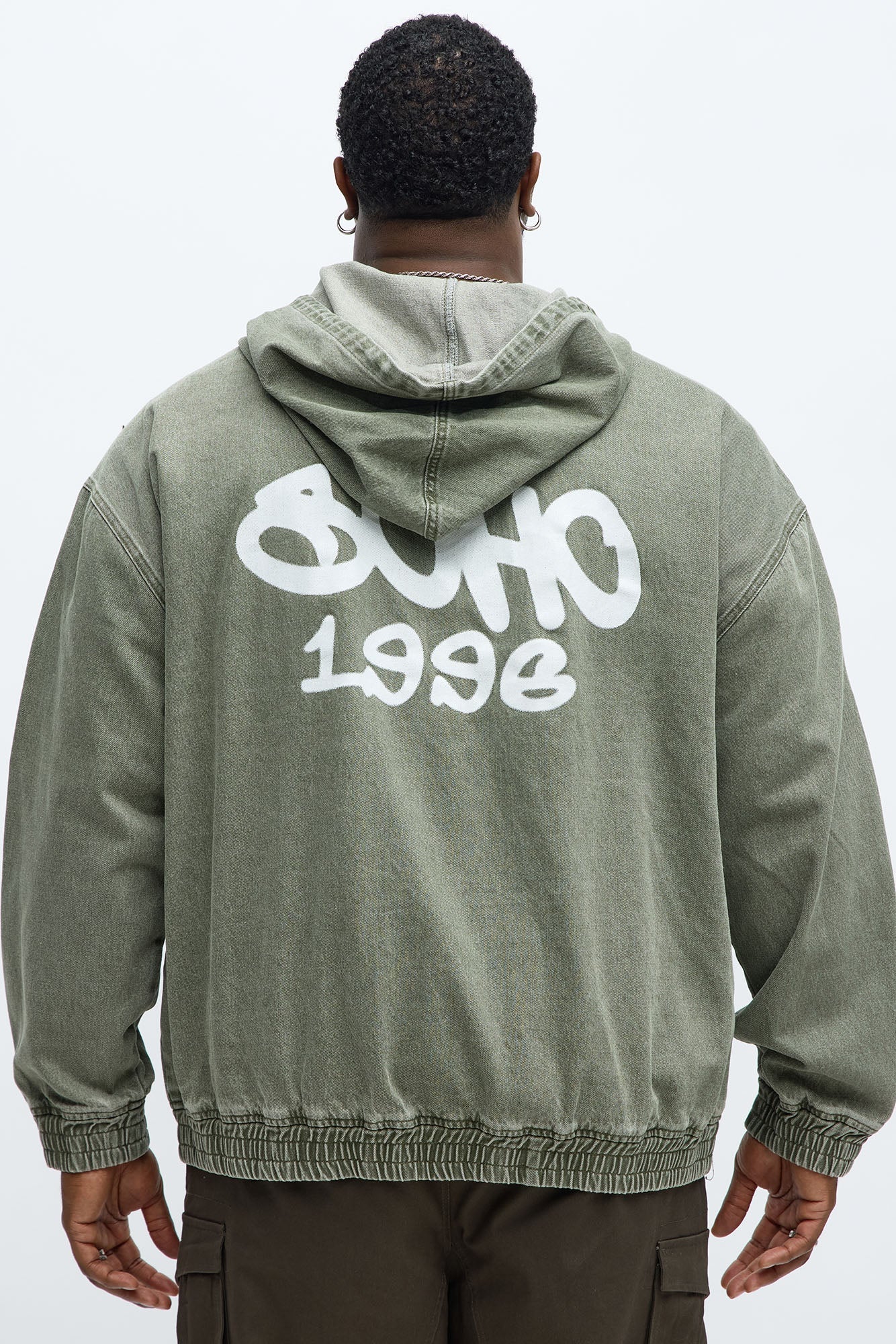Relaxed Soho '96 Hooded Pullover Jacket - Olive
