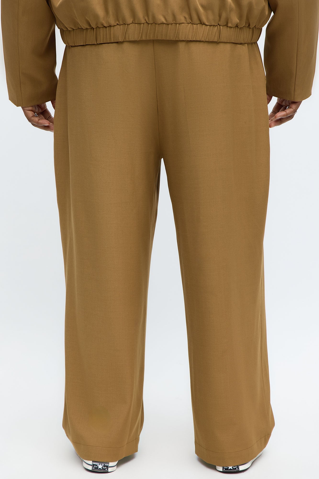 Strikeout Pleated Trouser - Brown
