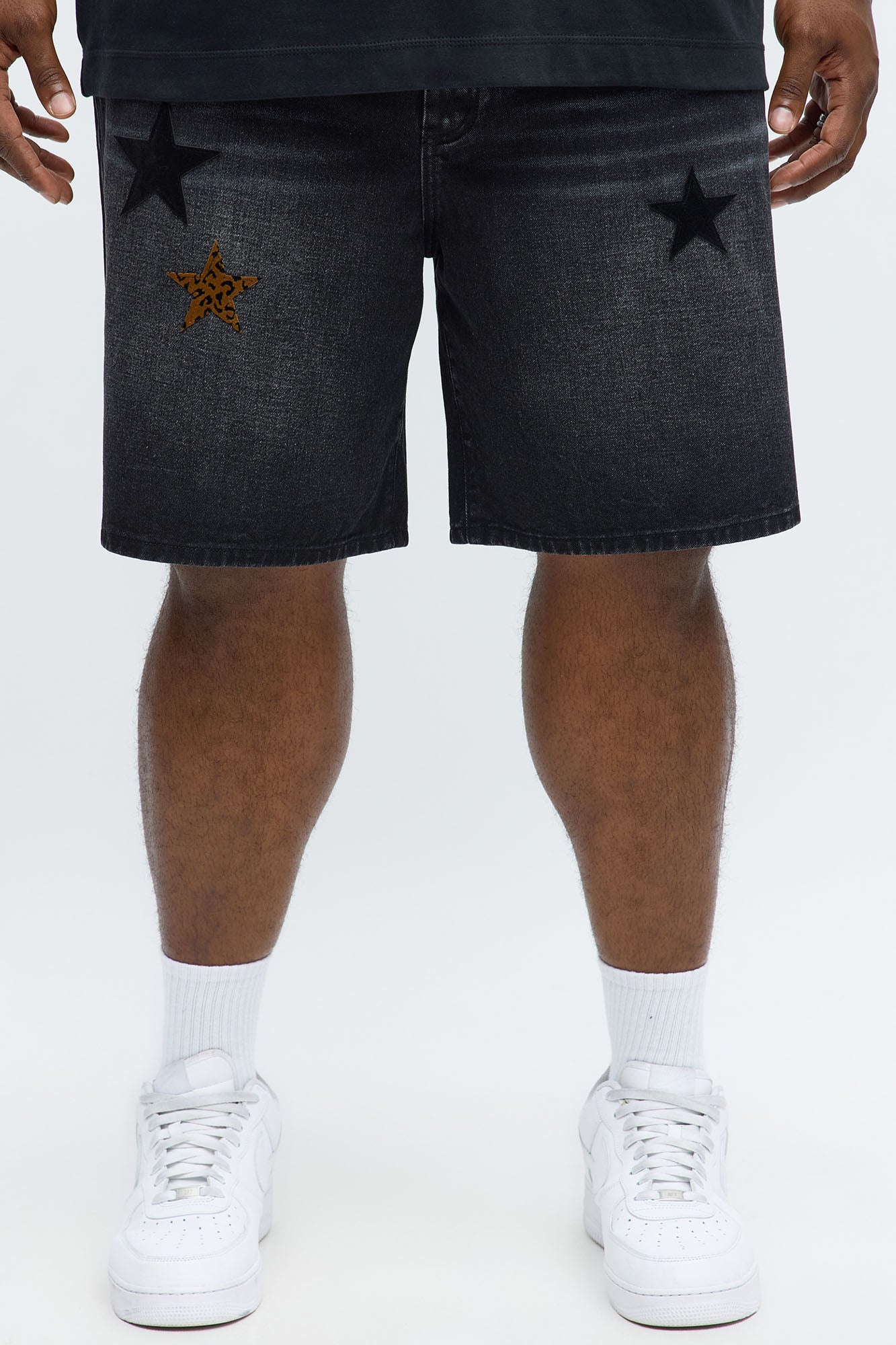Relaxed I'm More Than Stars Denim Short - Black Wash