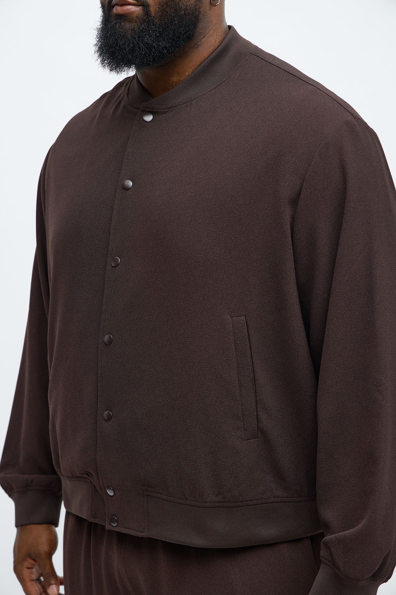 Golden Hour Relaxed Bomber Jacket - Brown