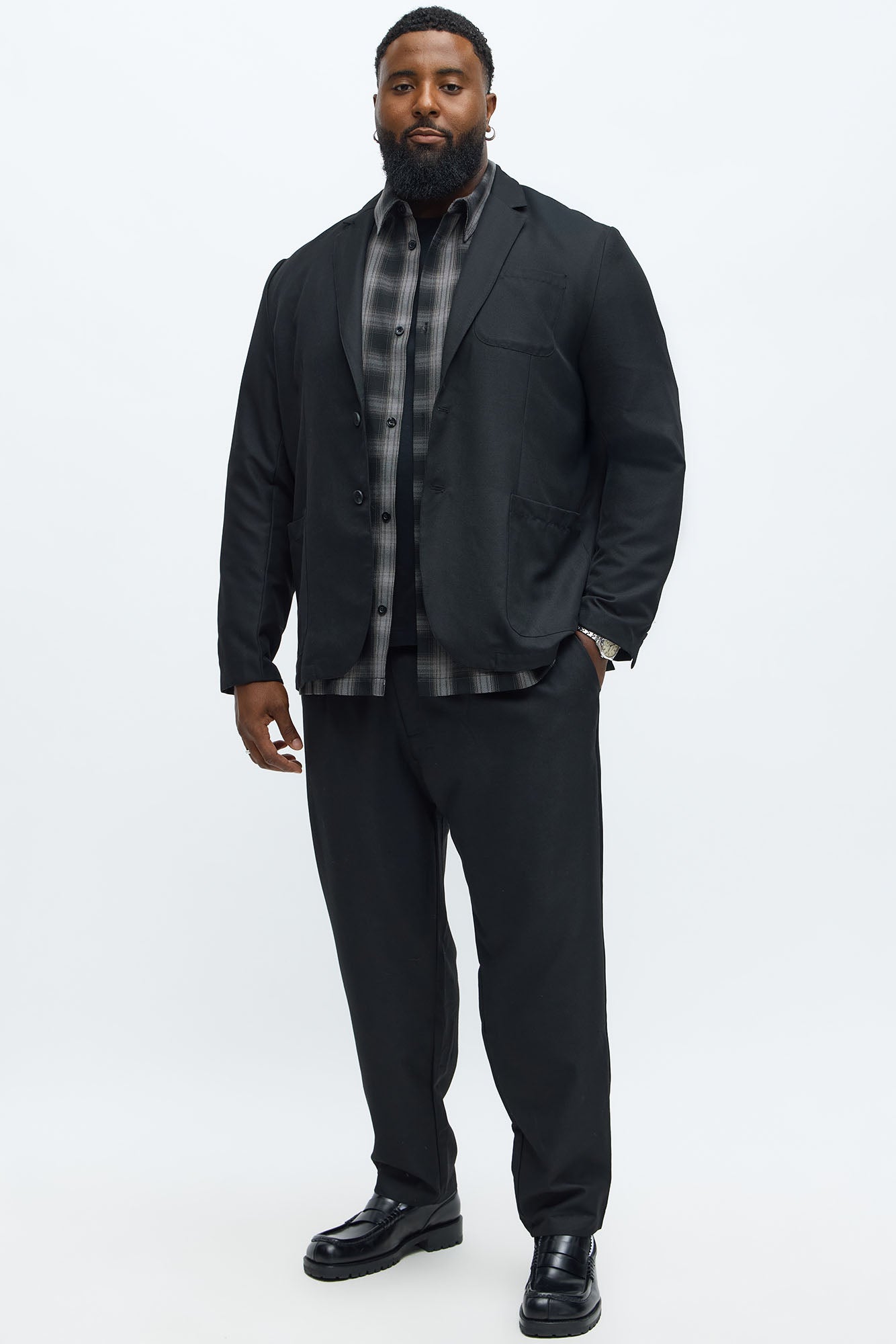 Slim Modern Lightweight Everyday Jacket - Black