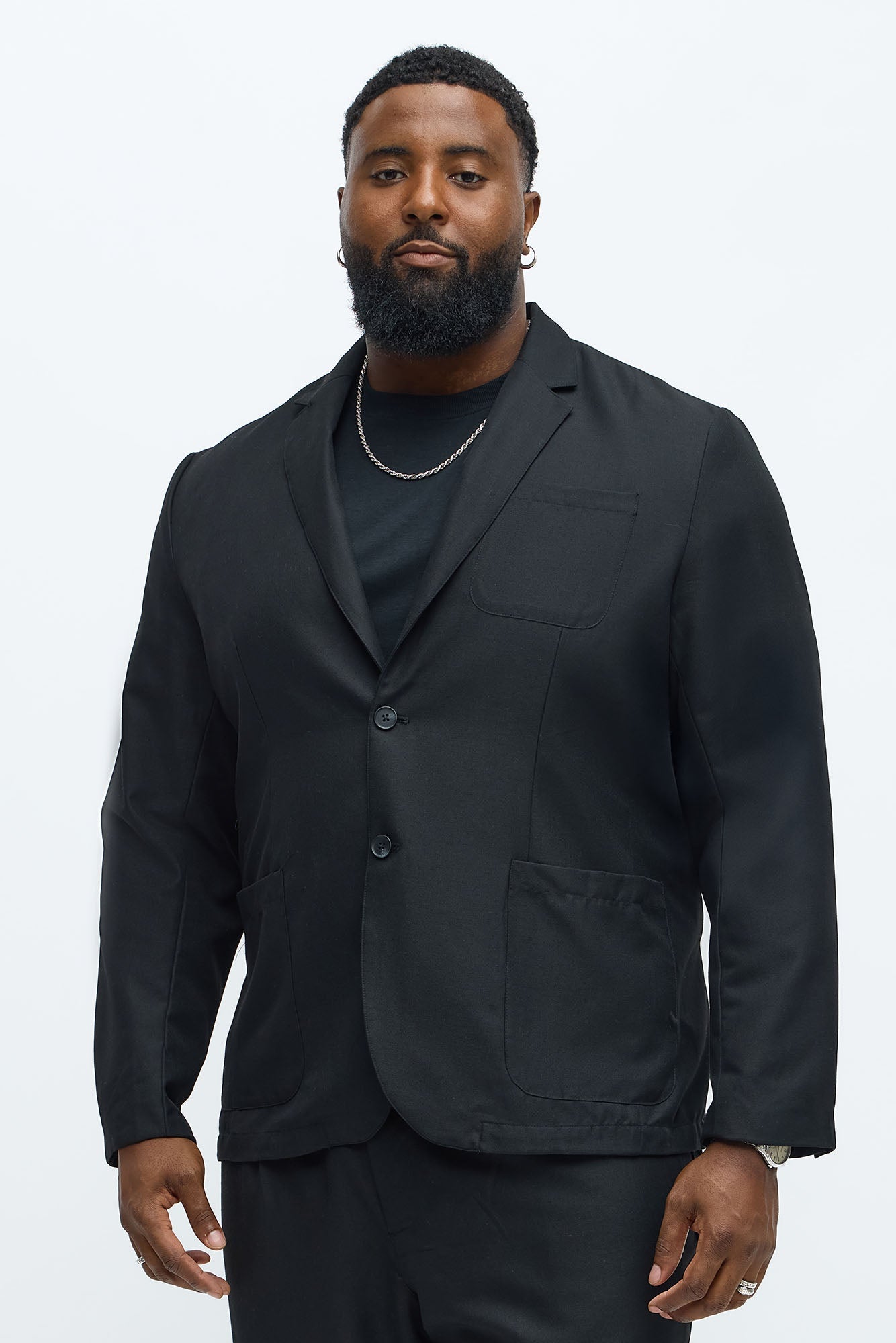 Slim Modern Lightweight Everyday Jacket - Black