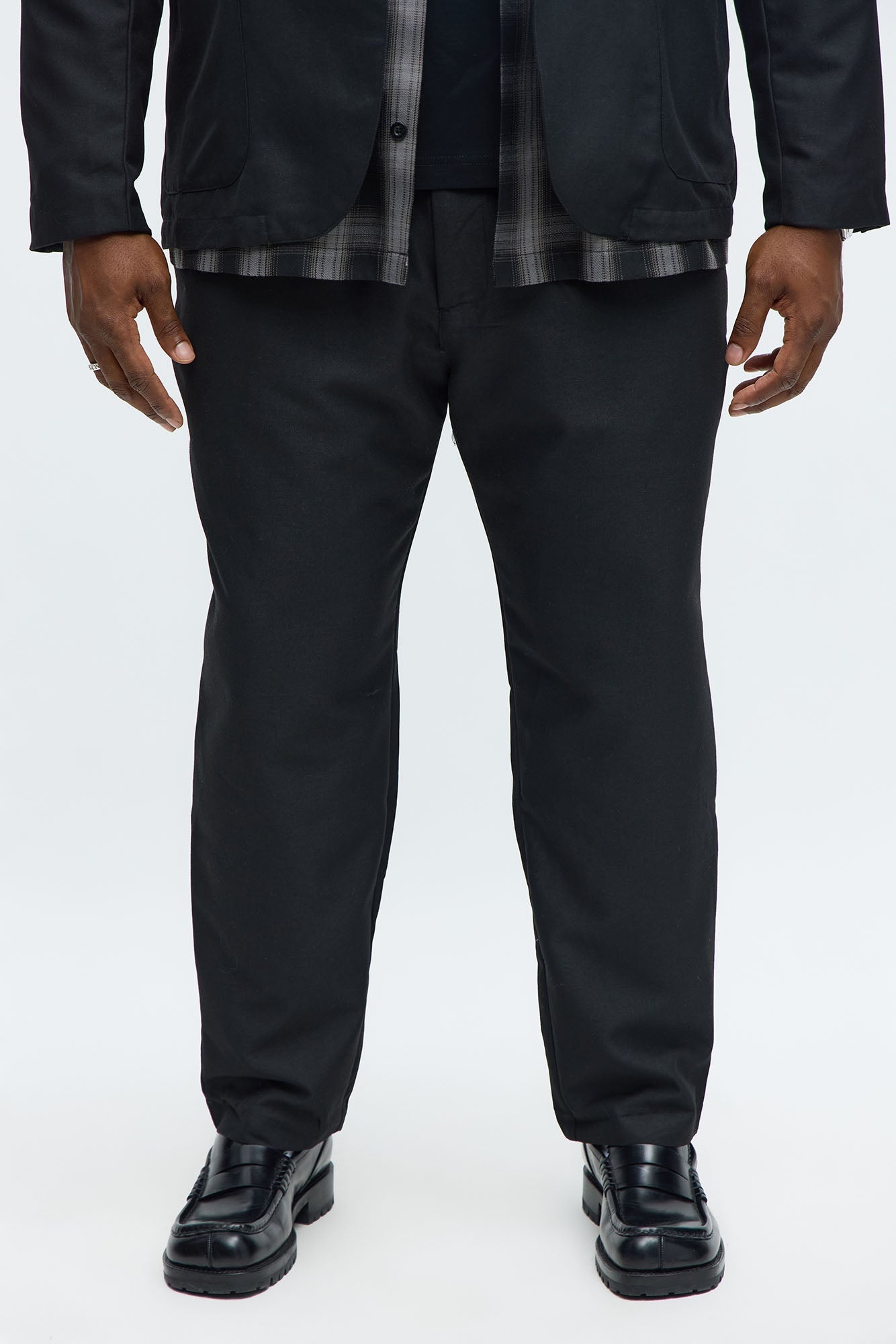 Slim Modern Stretch-Waist Everyday Trouser - Black