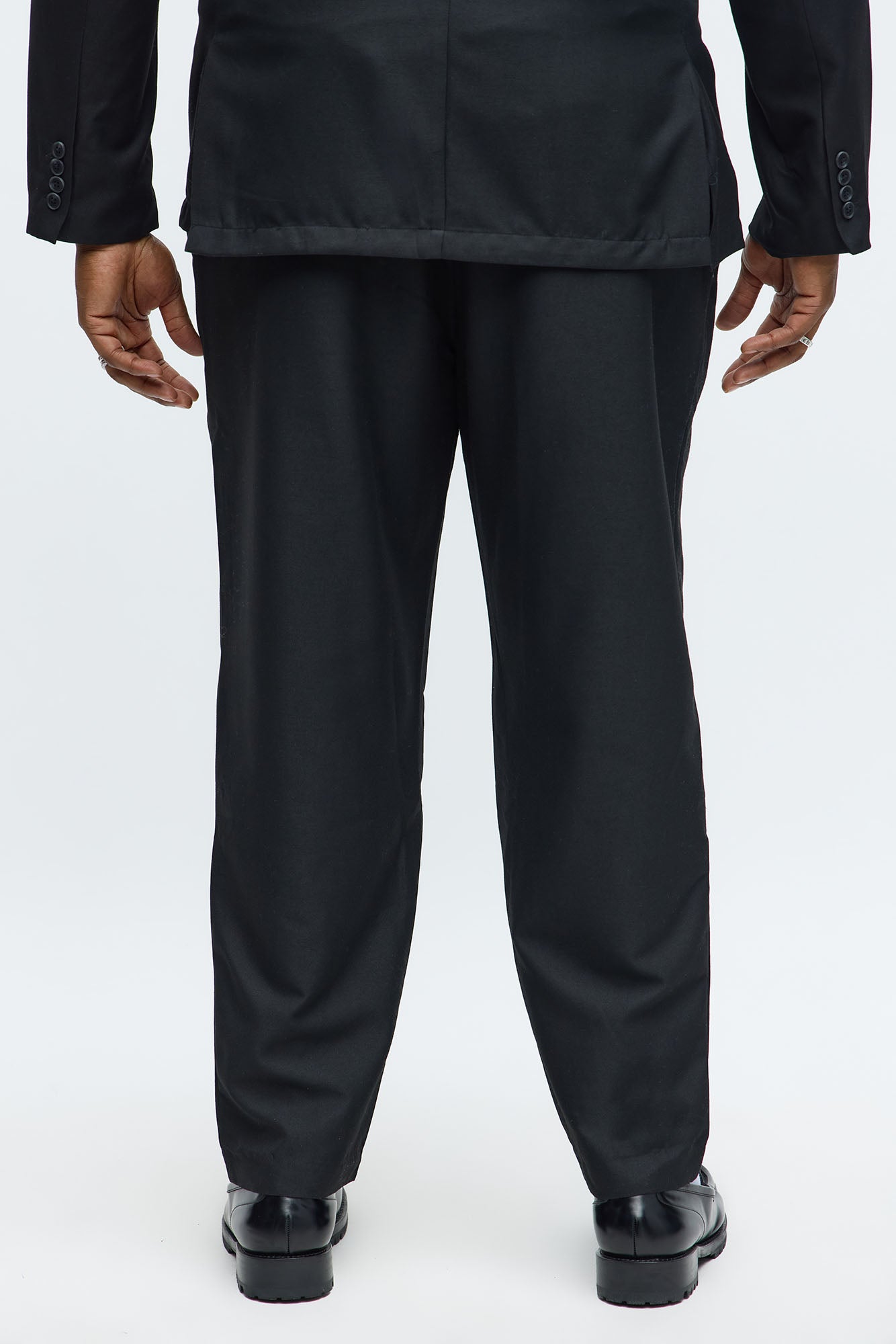 Slim Modern Stretch-Waist Everyday Trouser - Black