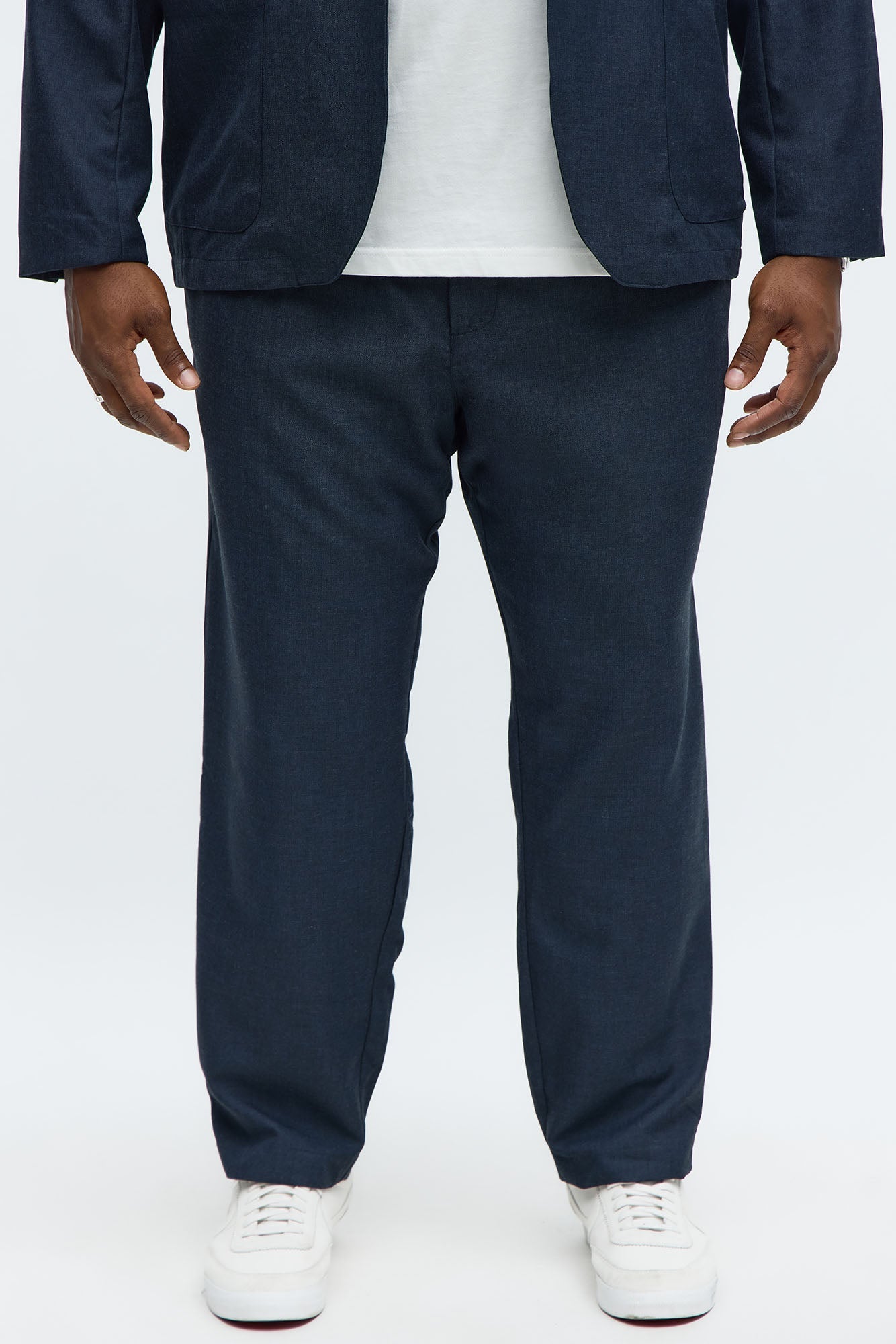 Slim Modern Stretch-Waist Everyday Trouser - Navy
