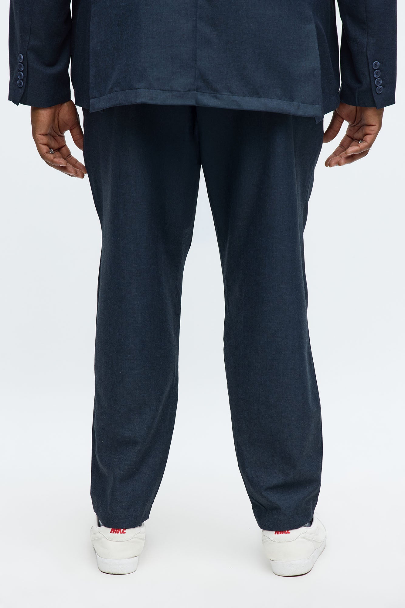 Slim Modern Stretch-Waist Everyday Trouser - Navy