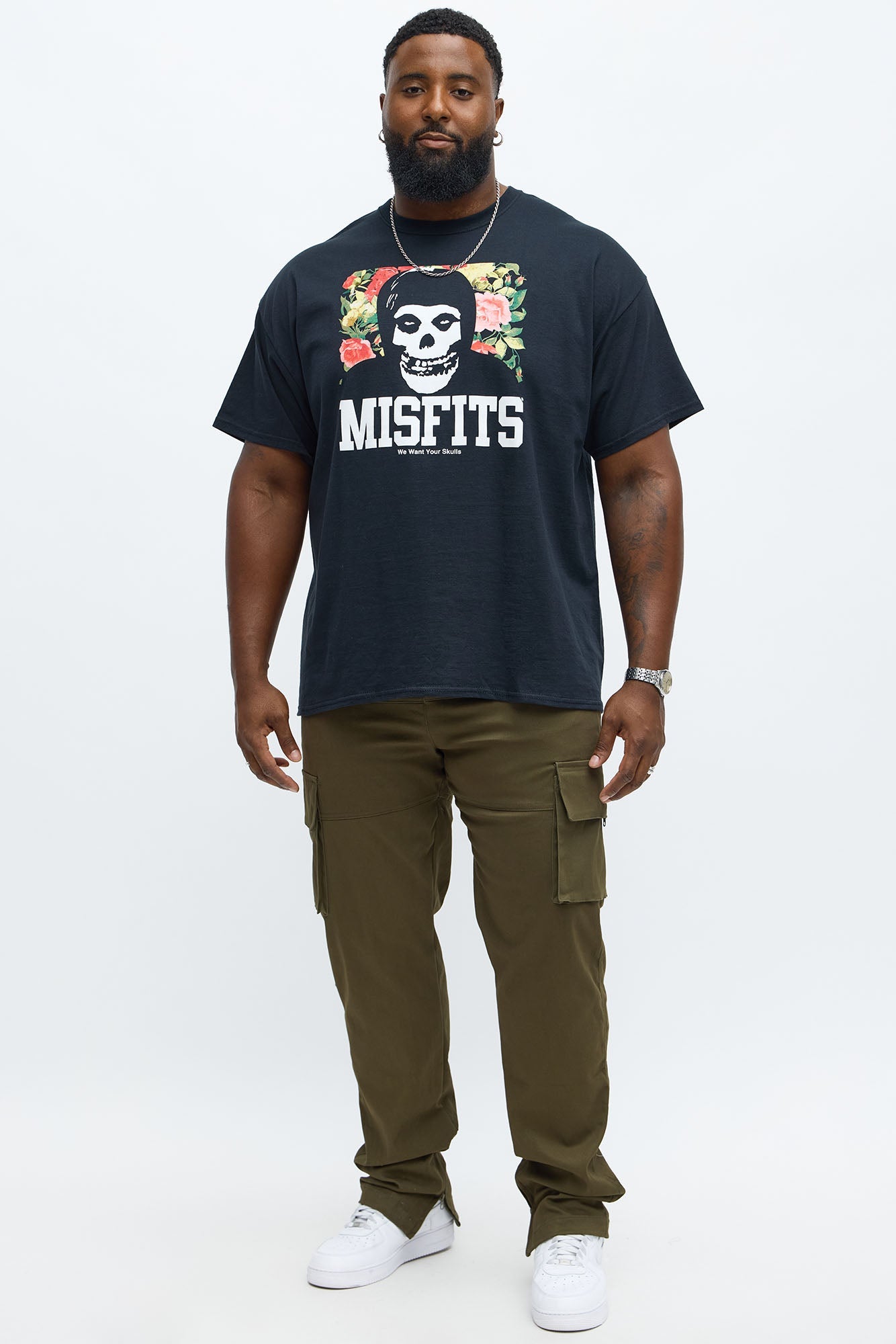 Straight Cargo Ankle Zipper Pants - Olive