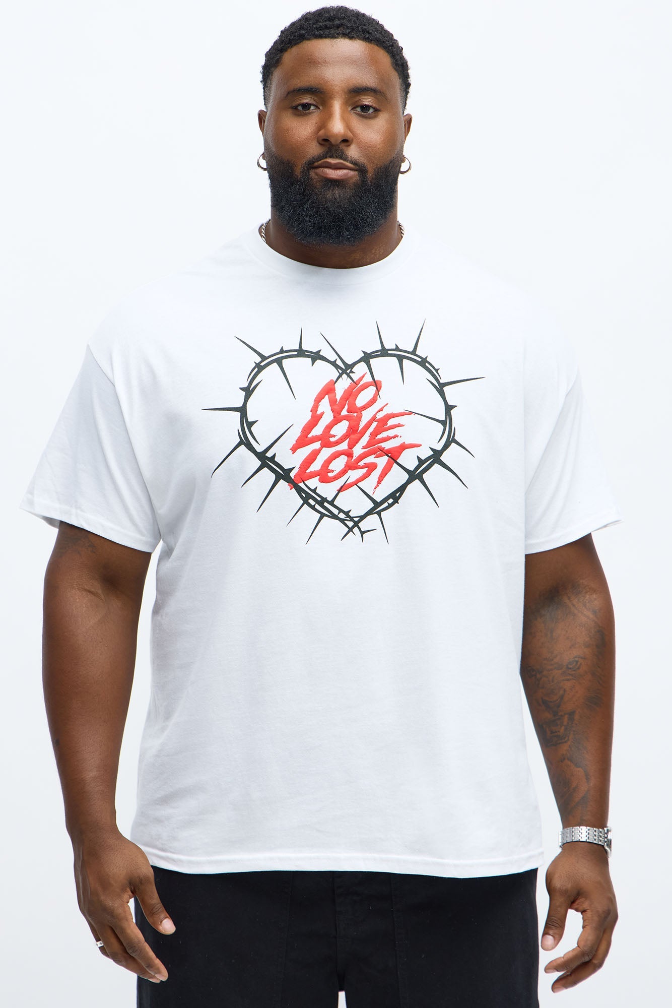 No Love Hurts Short Sleeve Tee - White