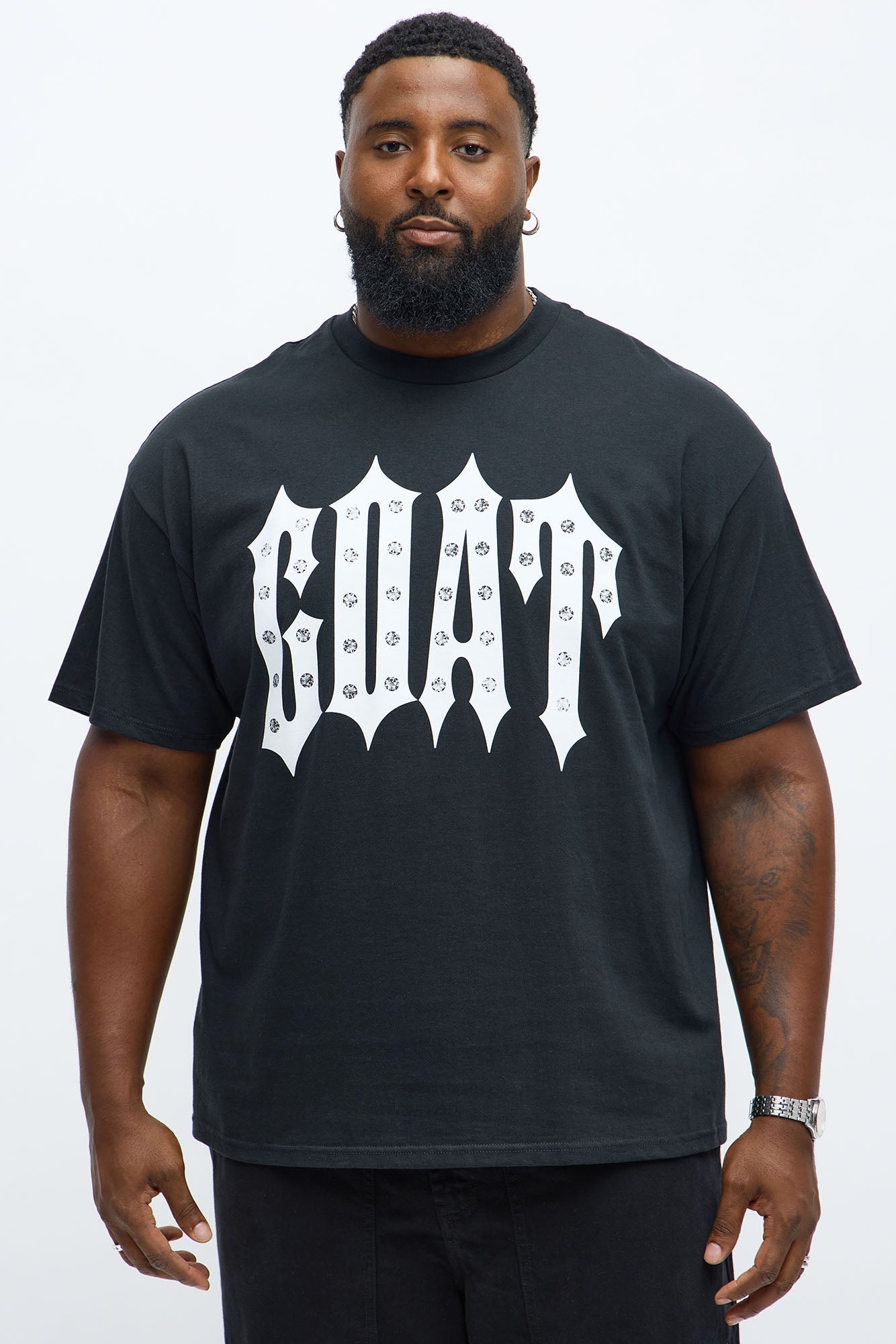 Iced Out GOAT Short Sleeve Tee - Black