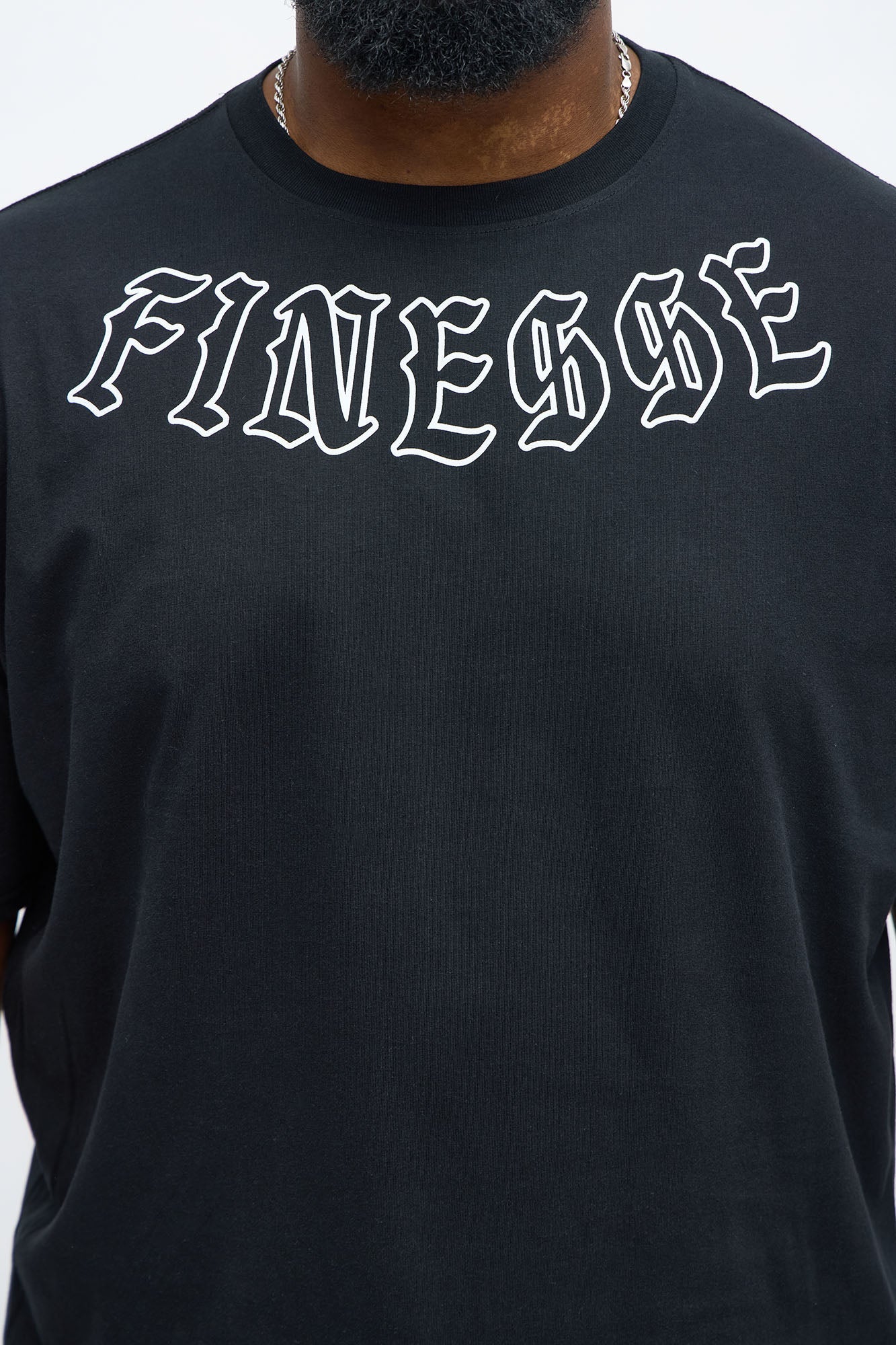 FINESSE Oversized Short Sleeve Tee - Black