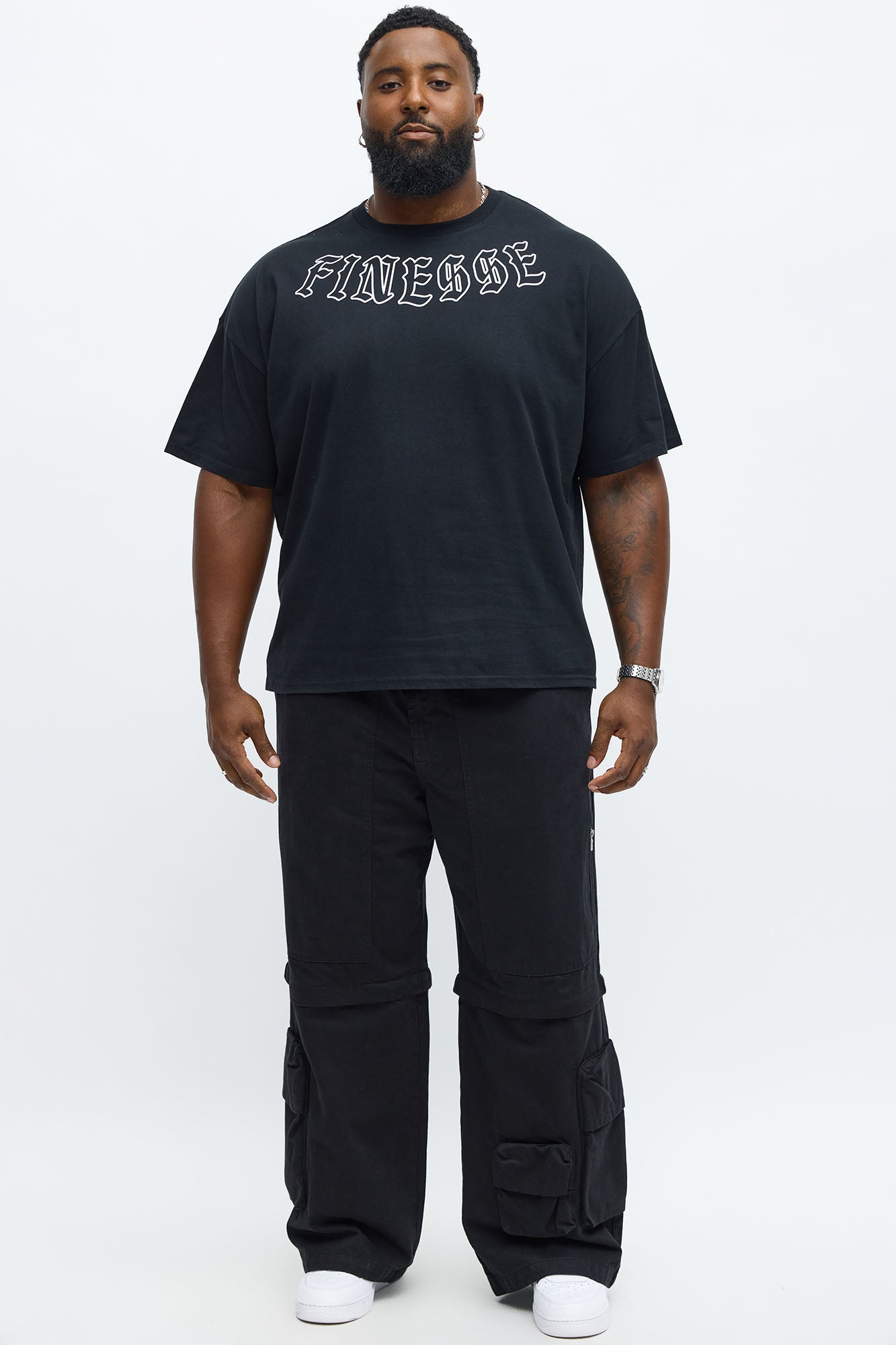FINESSE Oversized Short Sleeve Tee - Black